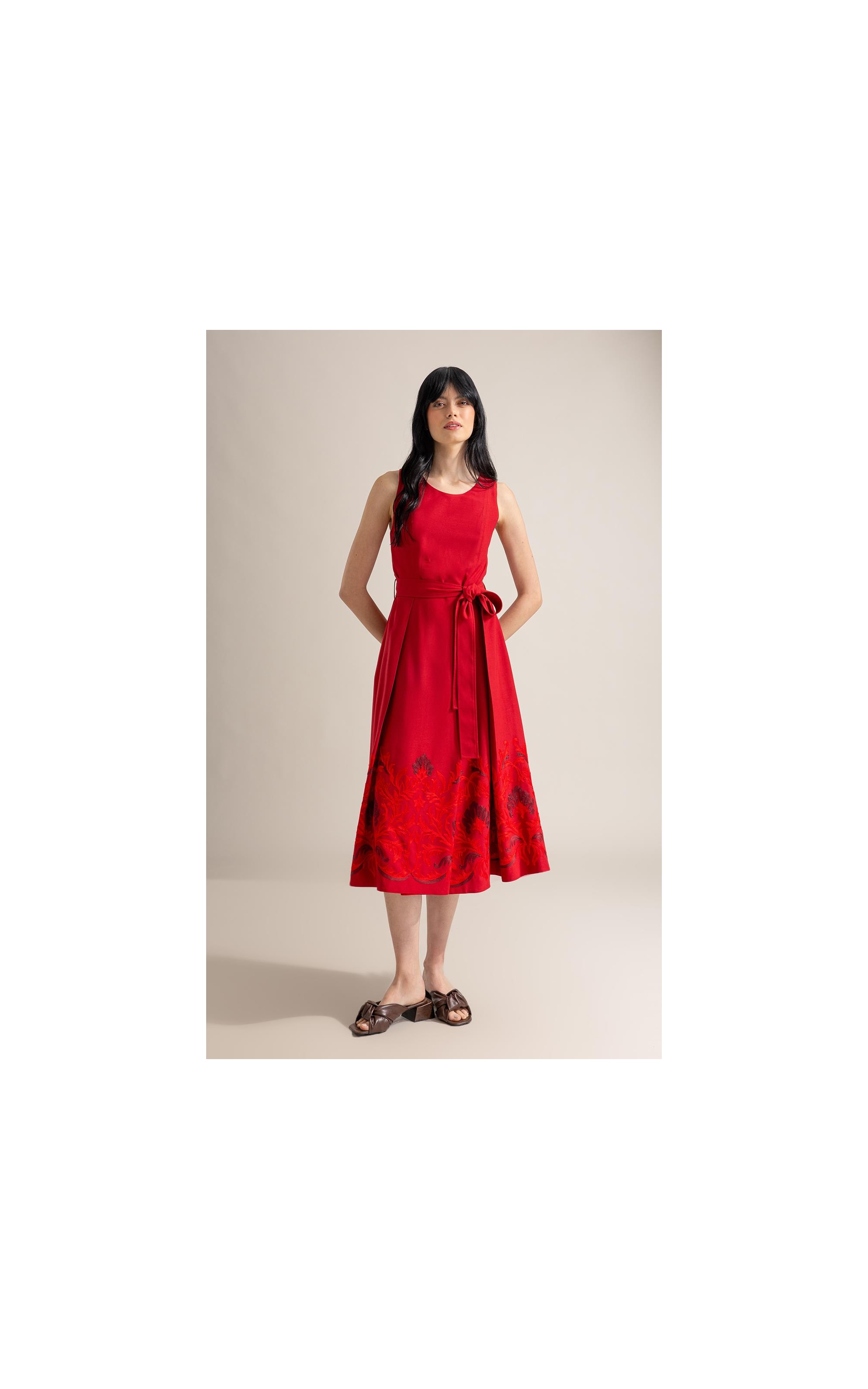 Vestido Rosalia  Laise Magnifico Vermelho