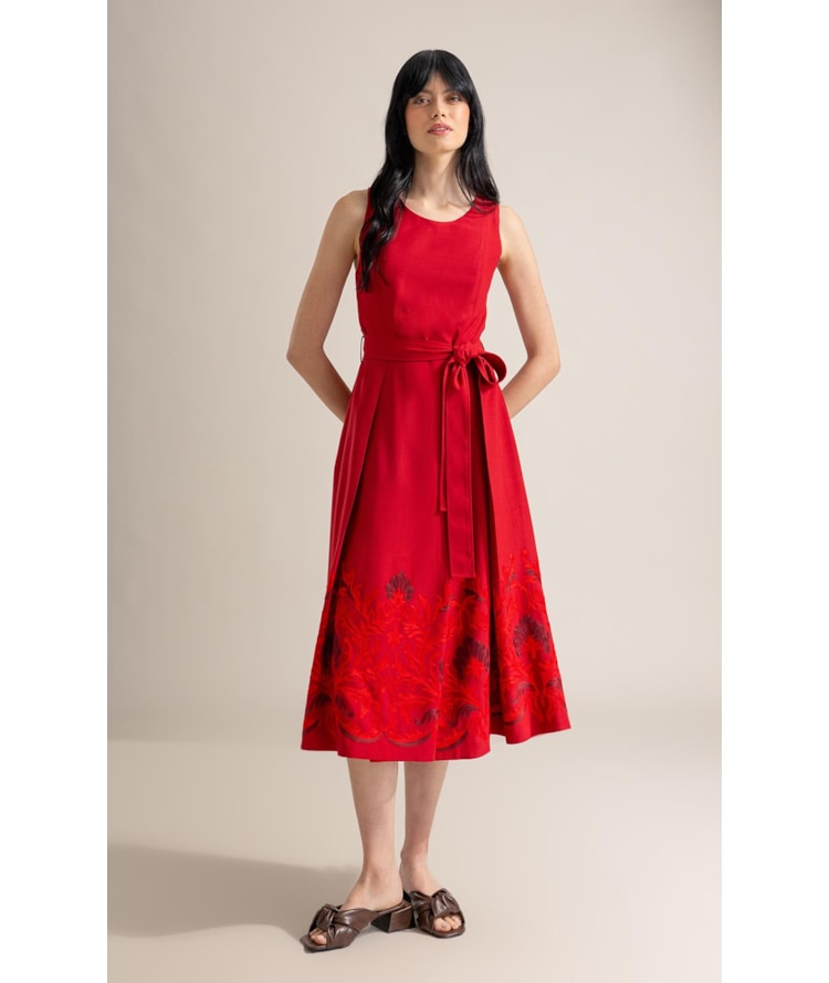 Vestido Rosalia  Laise Magnifico Vermelho