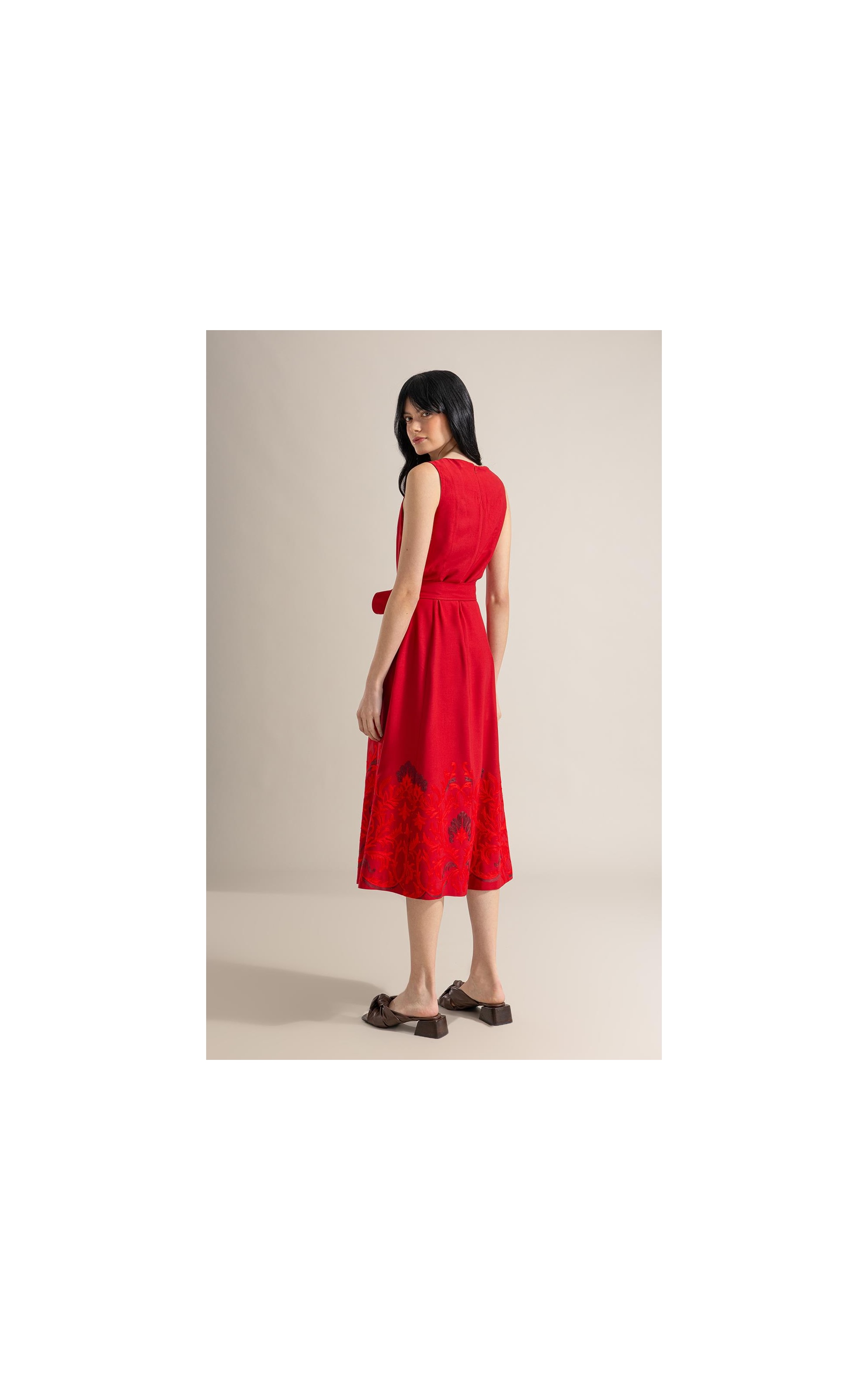 Vestido Rosalia  Laise Magnifico Vermelho