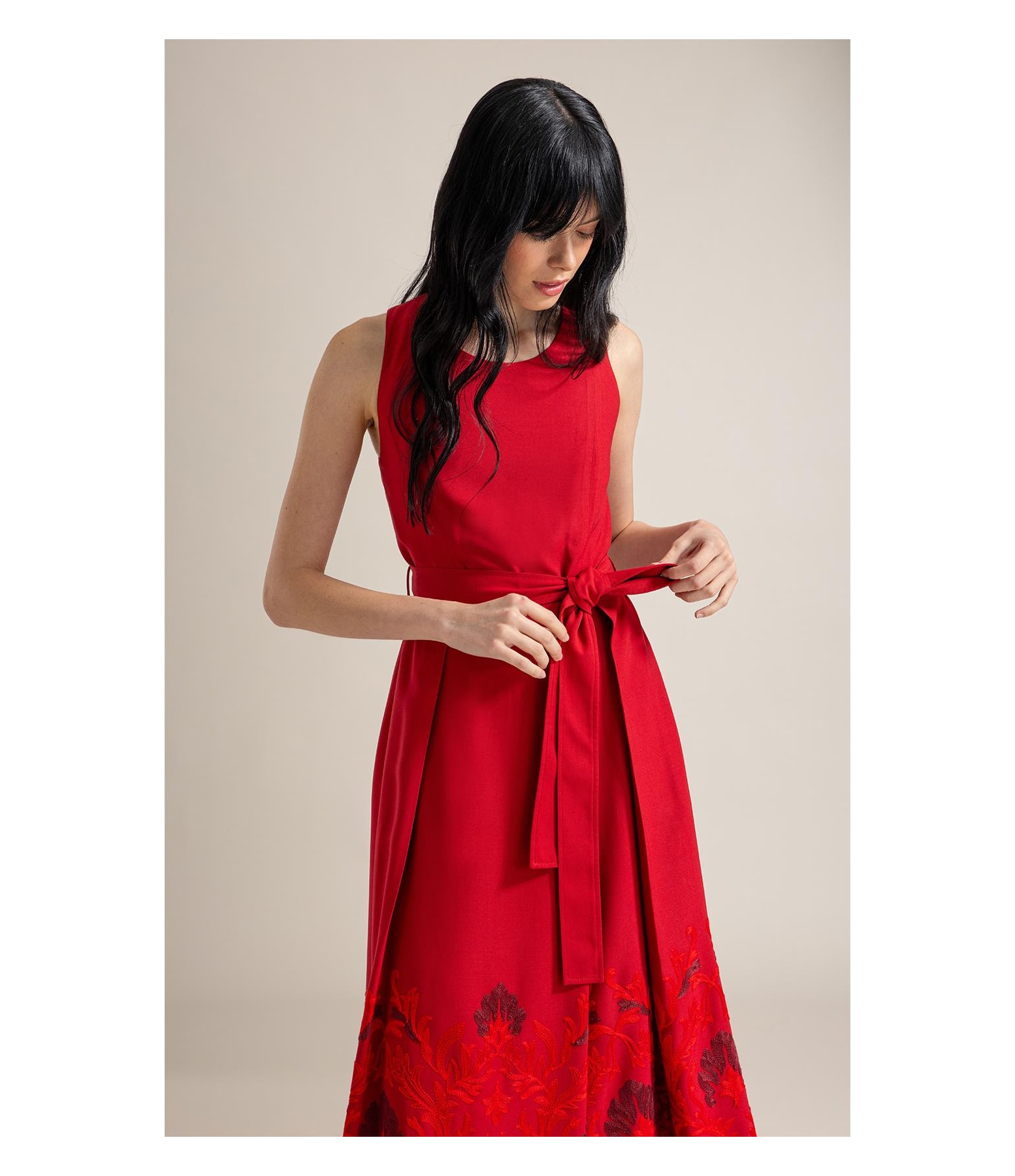 Vestido Rosalia  Laise Magnifico Vermelho