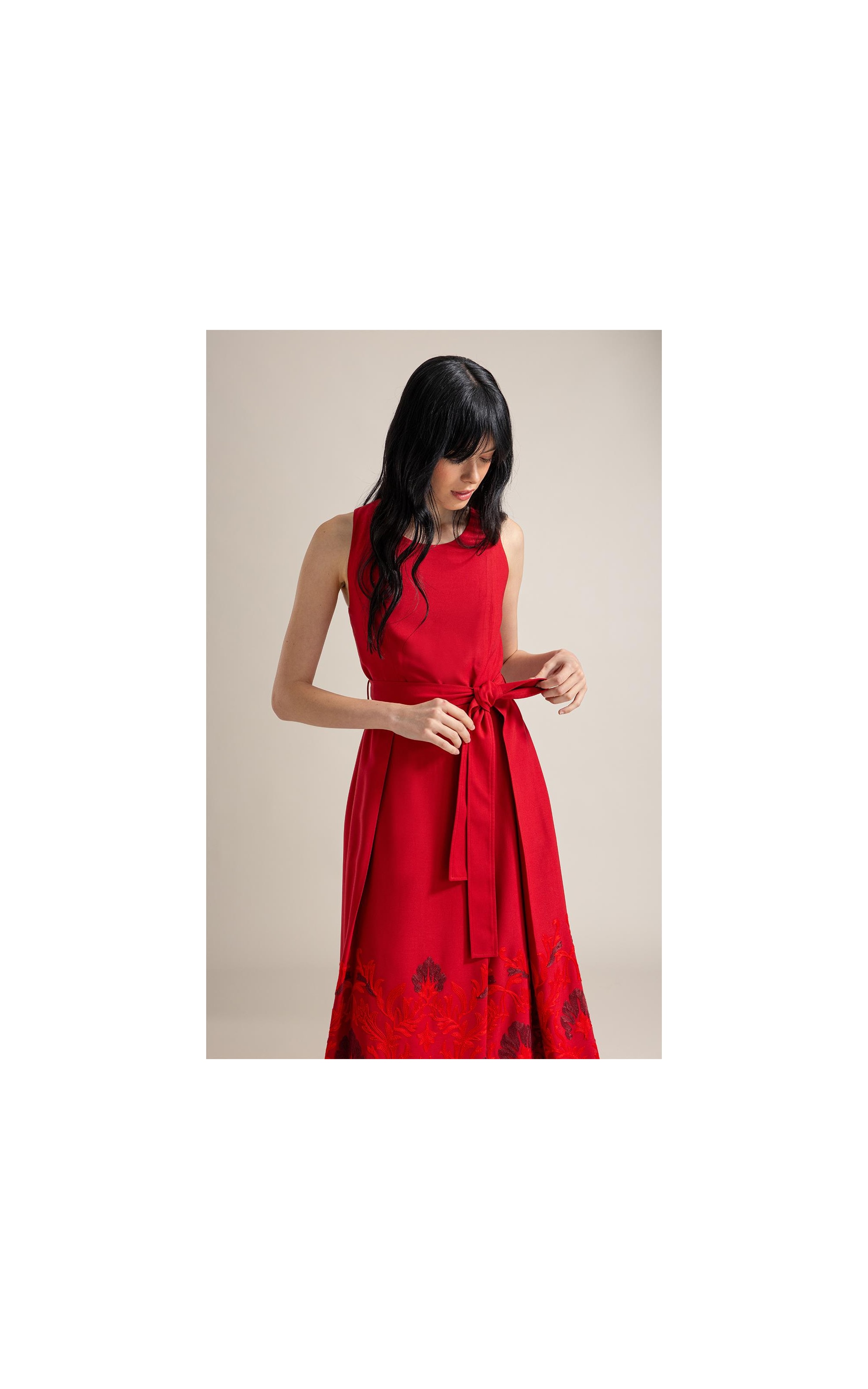 Vestido Rosalia  Laise Magnifico Vermelho