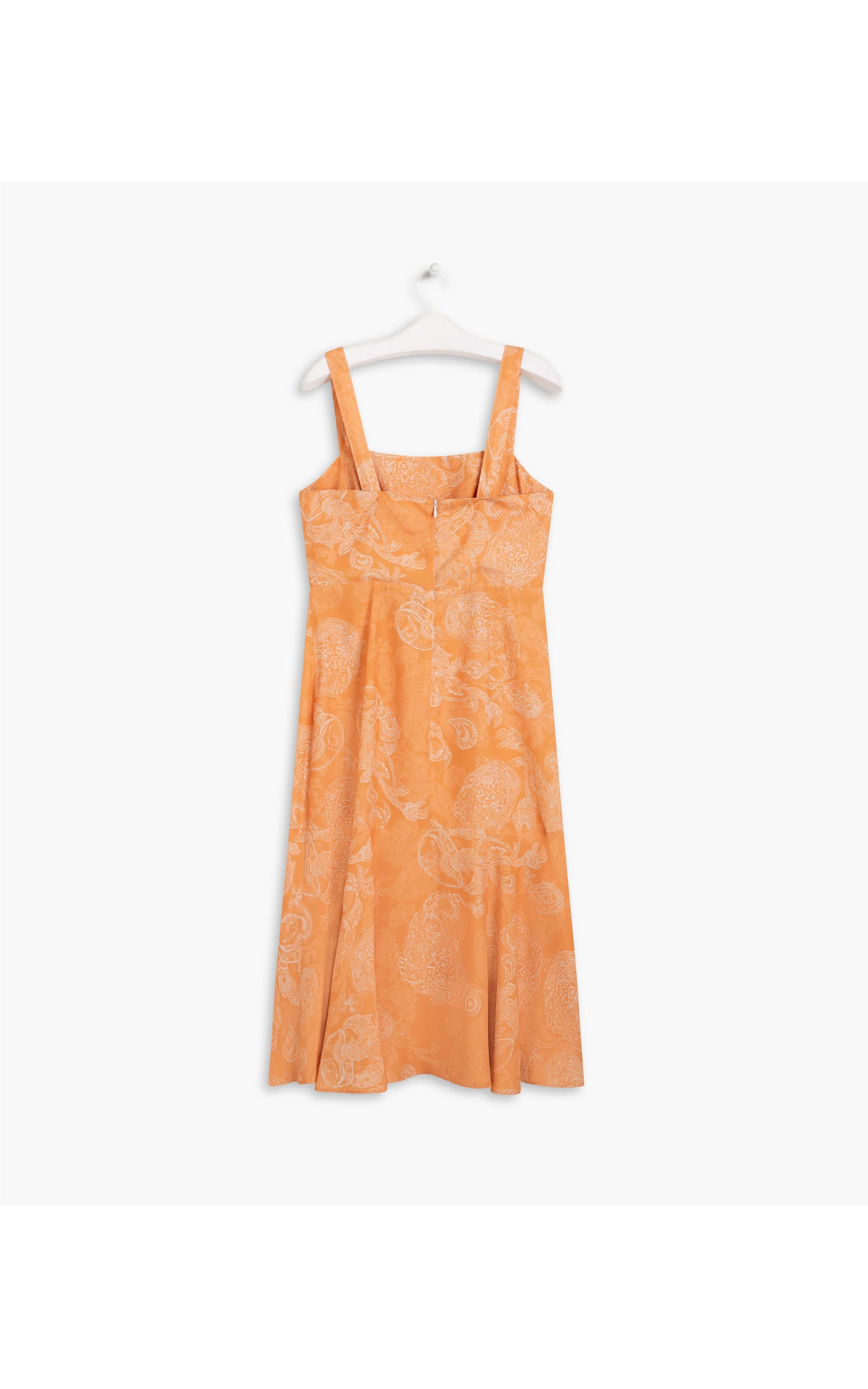 Vestido Sabrina Viscose Est Paisley Cari Coral