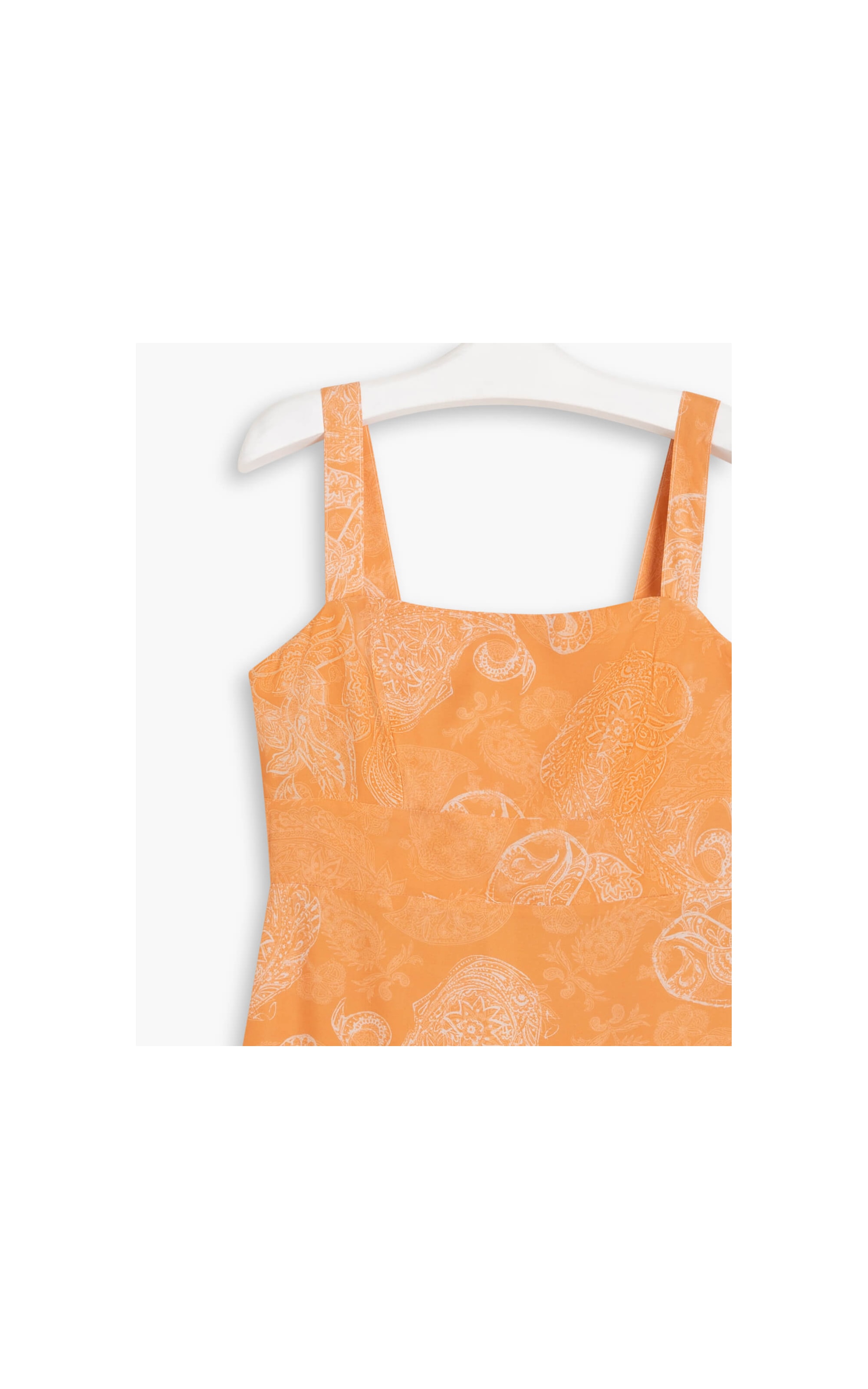 Vestido Sabrina Viscose Est Paisley Cari Coral