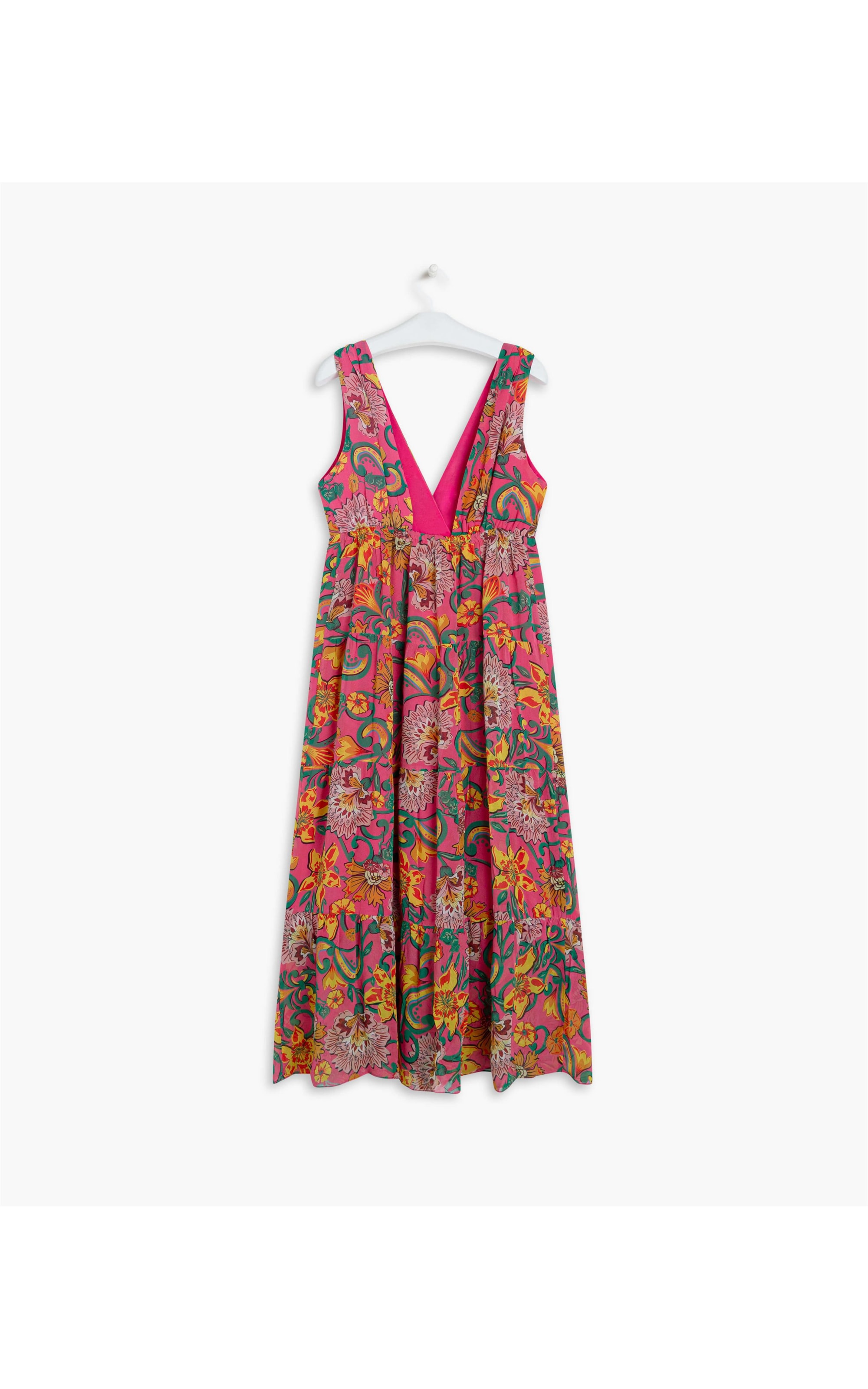 Vestido Savana Est. Print Flowers Pink