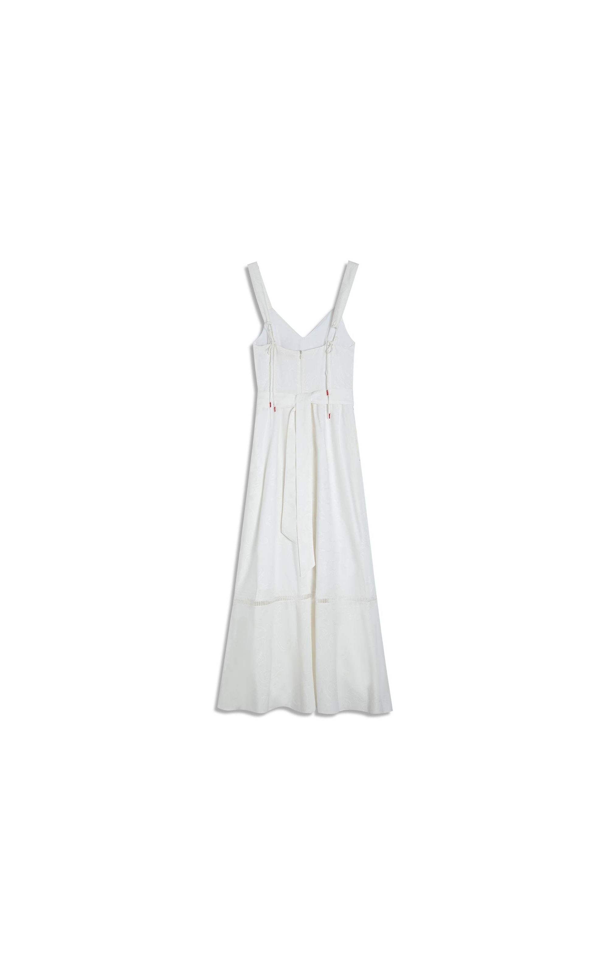 Vestido Solana Viscose Jacquard Branco
