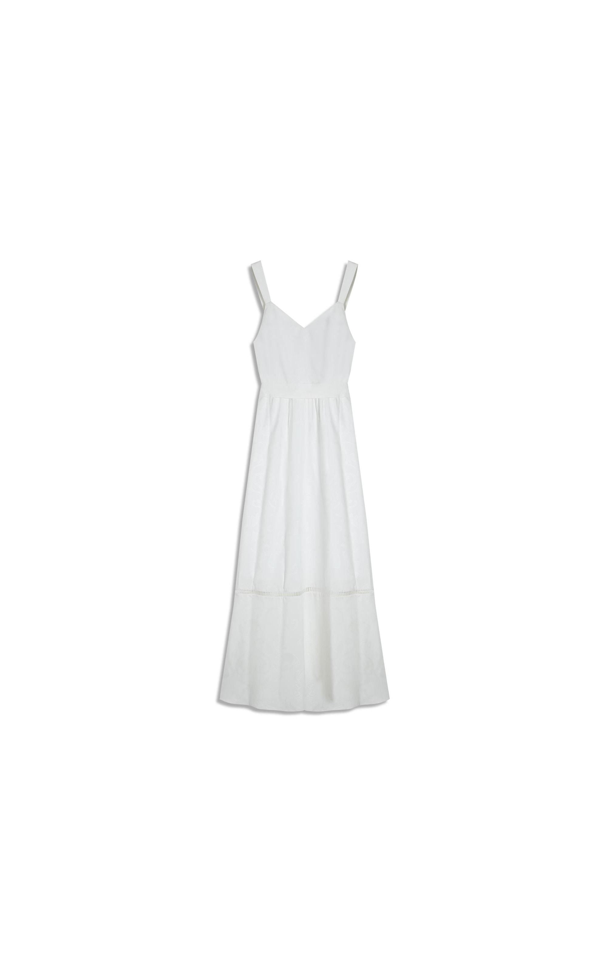 Vestido Solana Viscose Jacquard Branco