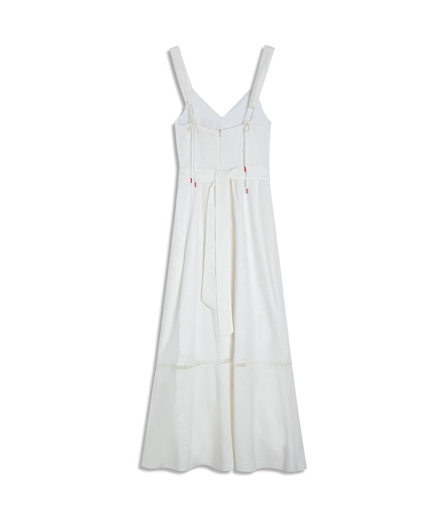 Vestido Solana Viscose Jacquard Branco
