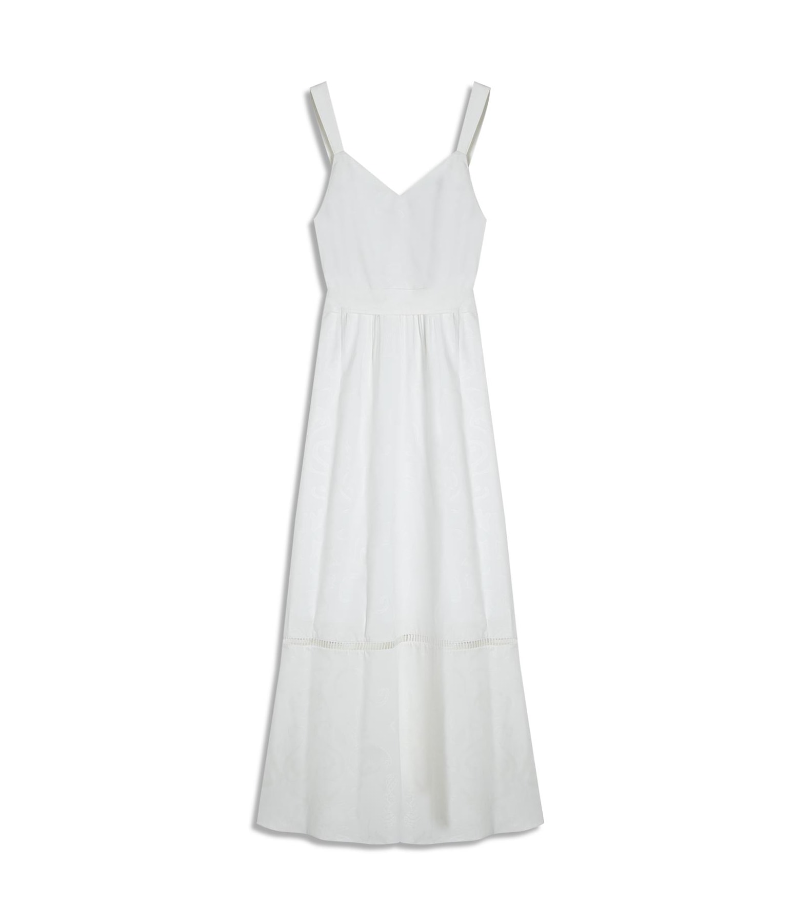 Vestido Solana Viscose Jacquard Branco