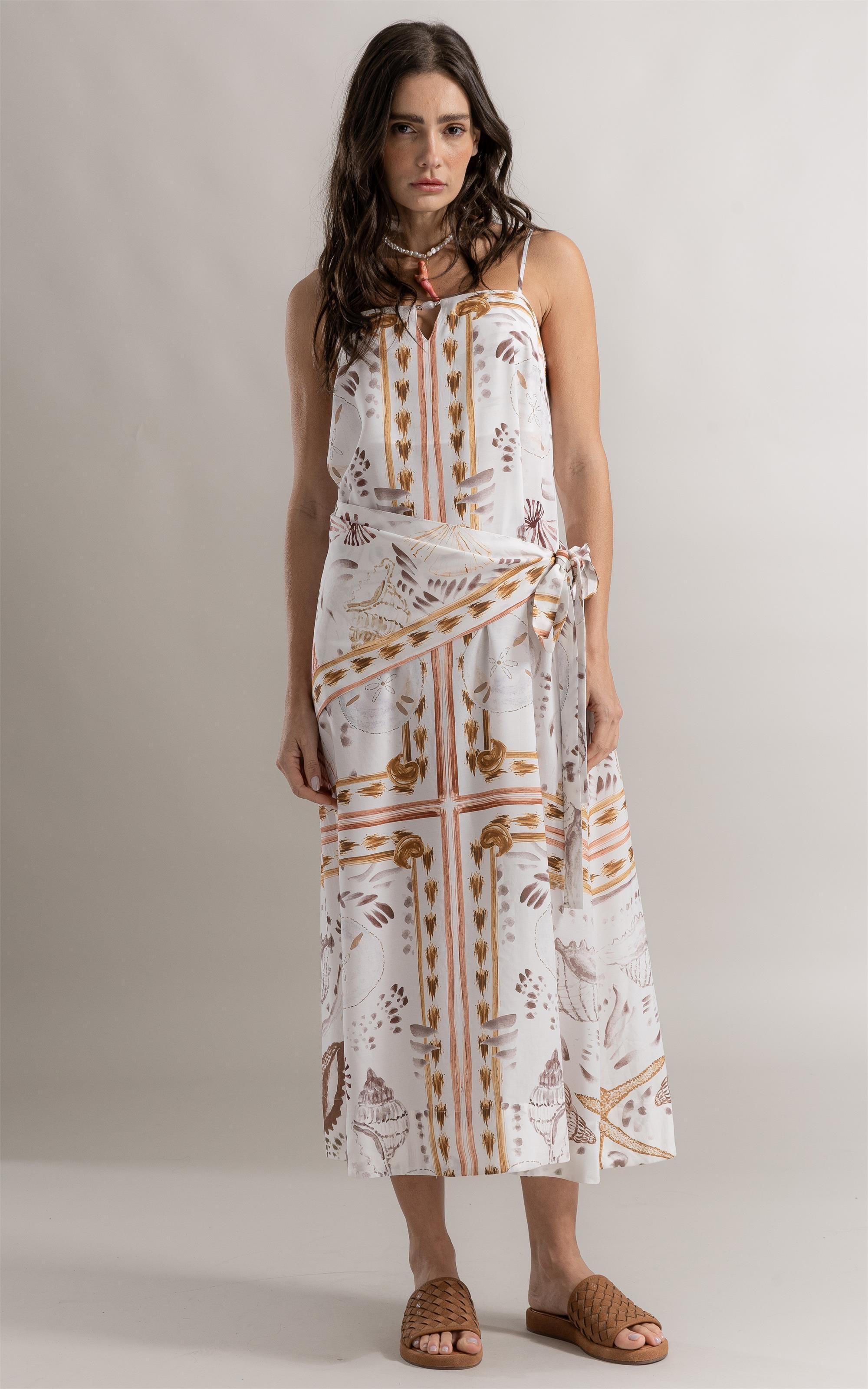 Vestido Sophi Lenço Coasting Branco