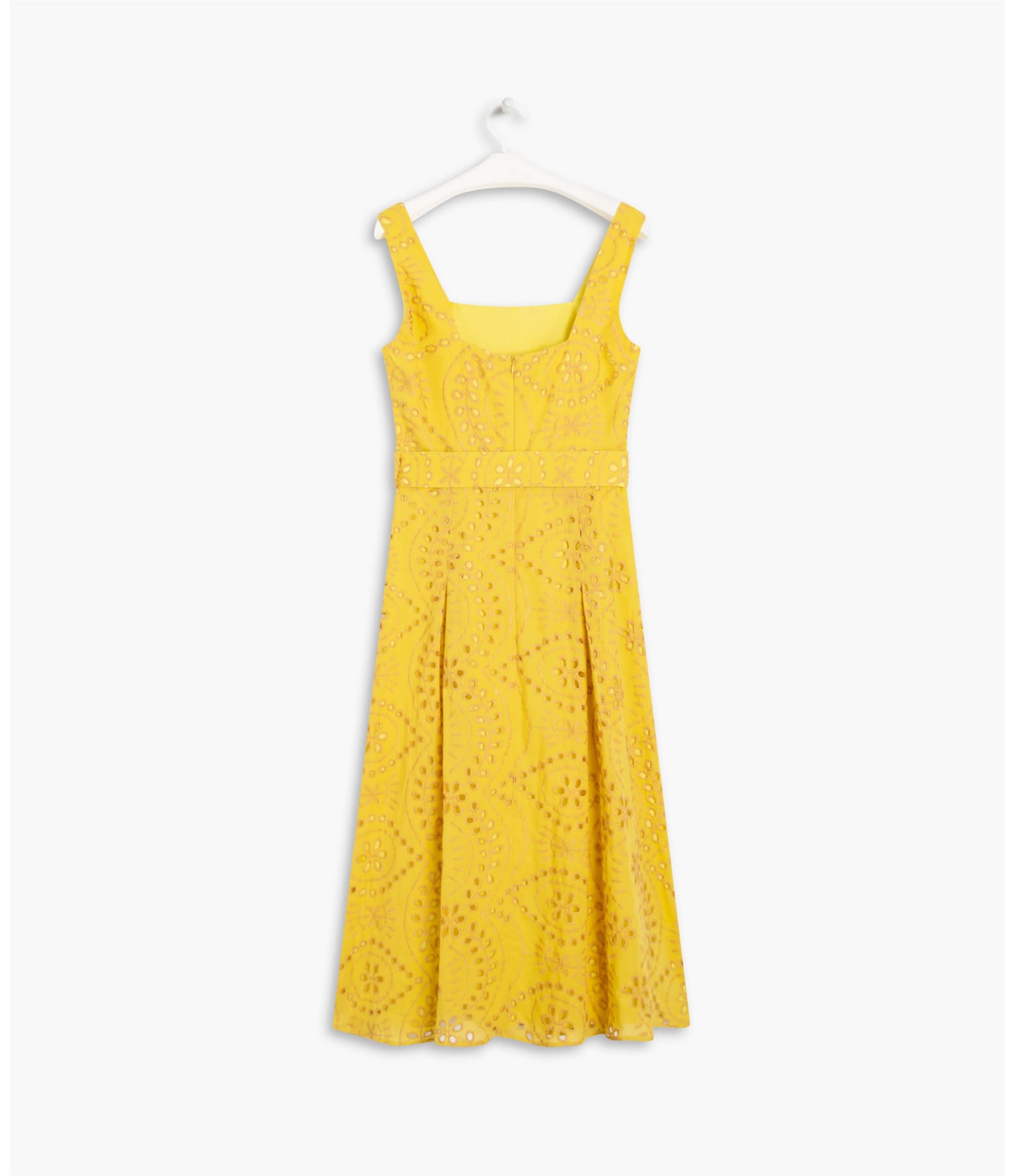 Vestido Sora Algodao Bordado Mostarda