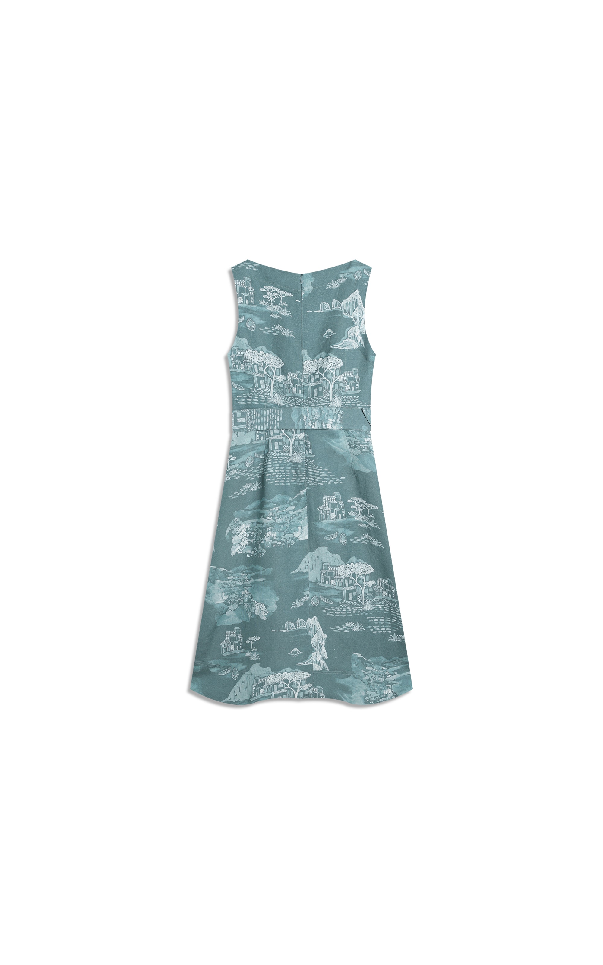 Vestido Stella Est Paesaggio Verde Army