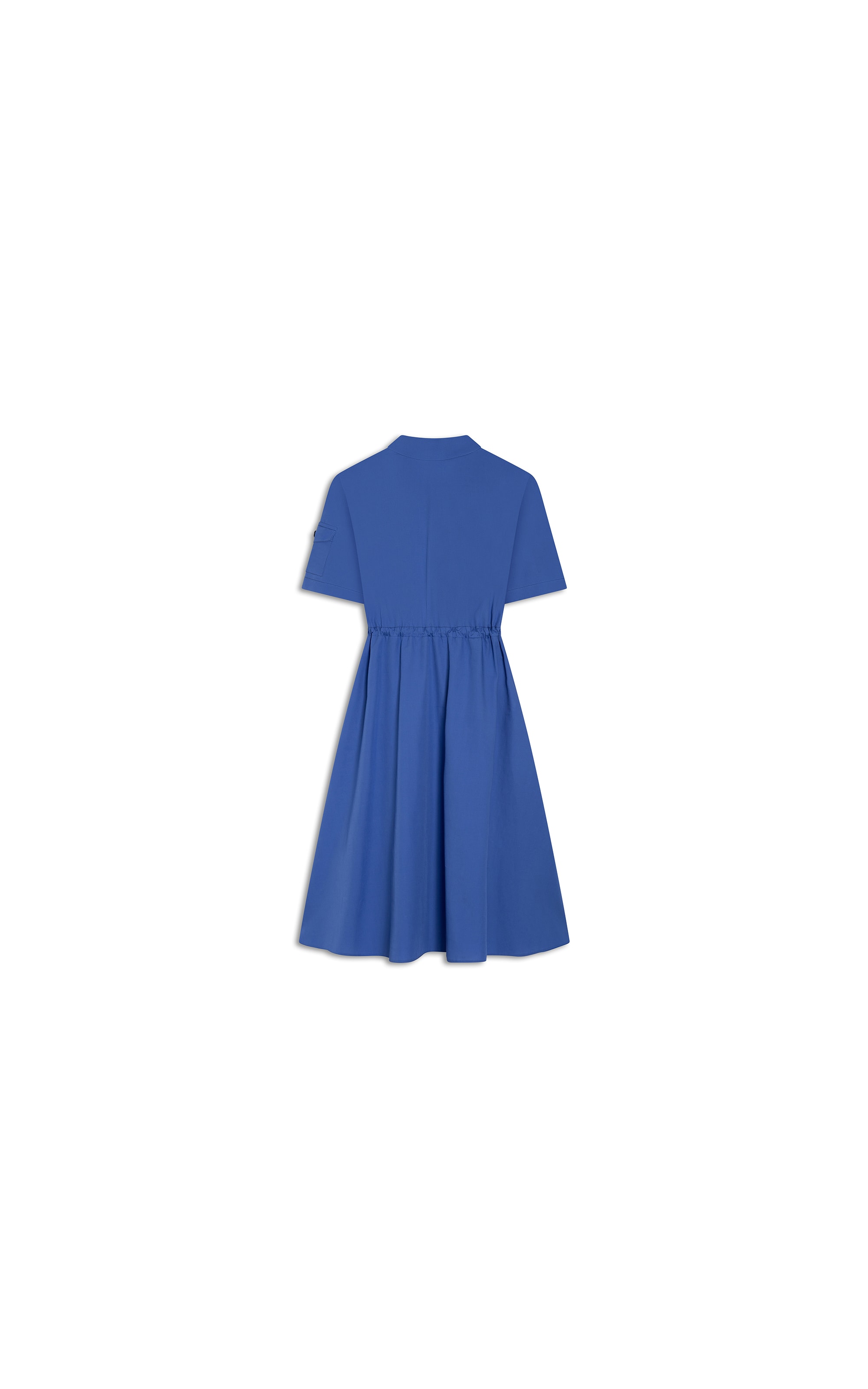 Vestido Suri Algodao Liso Azul Bic