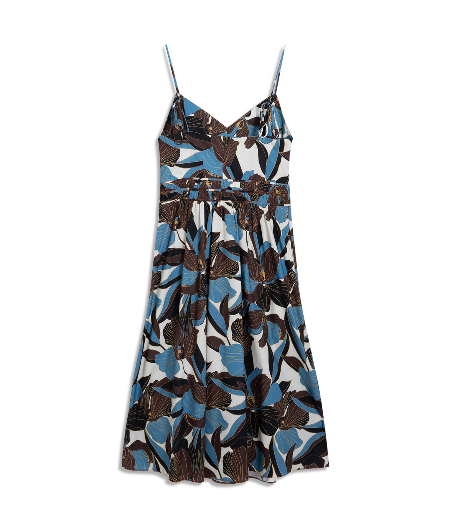 Vestido Taipe Algodao Est Dust Azul Bic