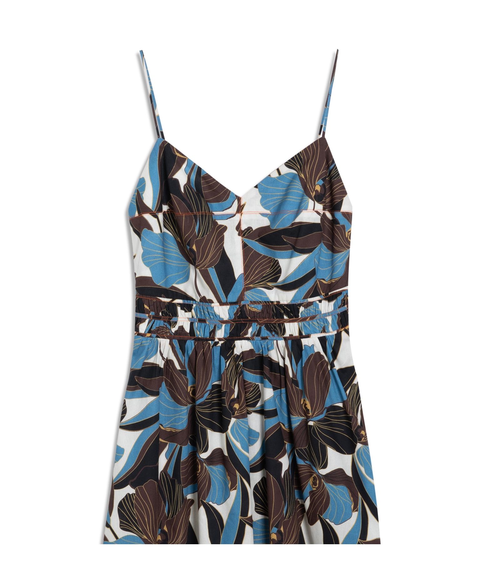 Vestido Taipe Algodao Est Dust Azul Bic