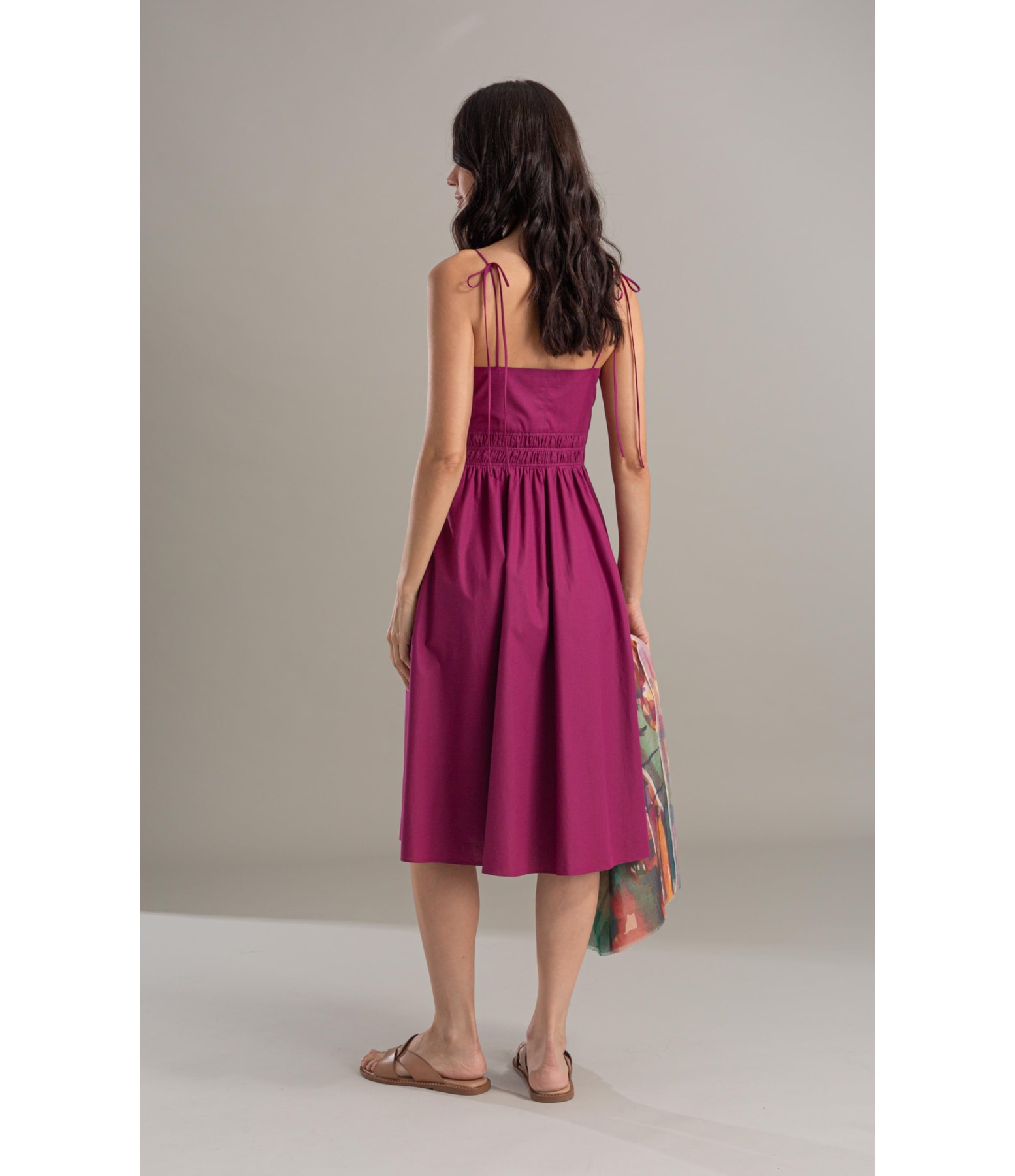 Vestido Taipe Algodao Liso Violeta