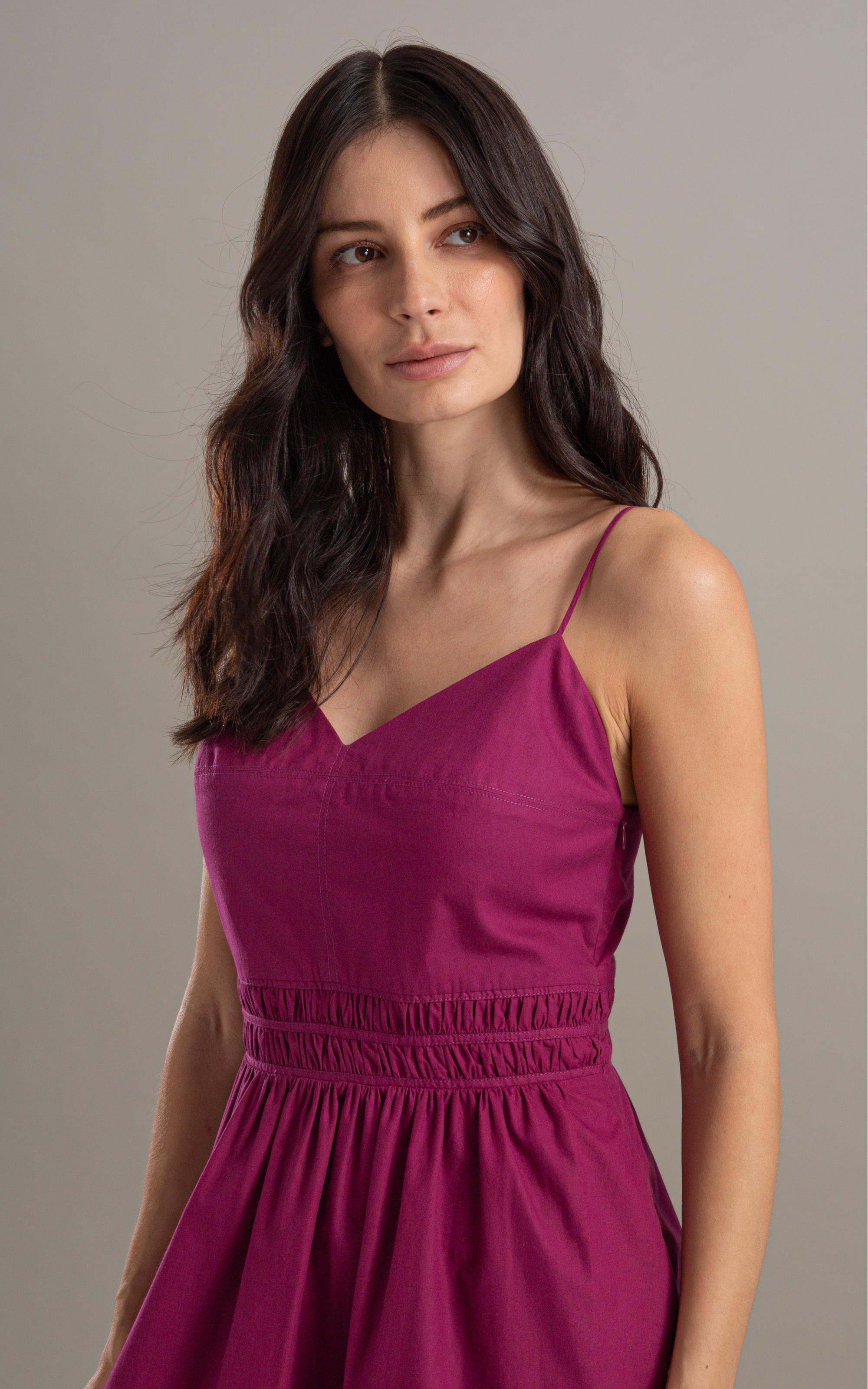 Vestido Taipe Algodao Liso Violeta