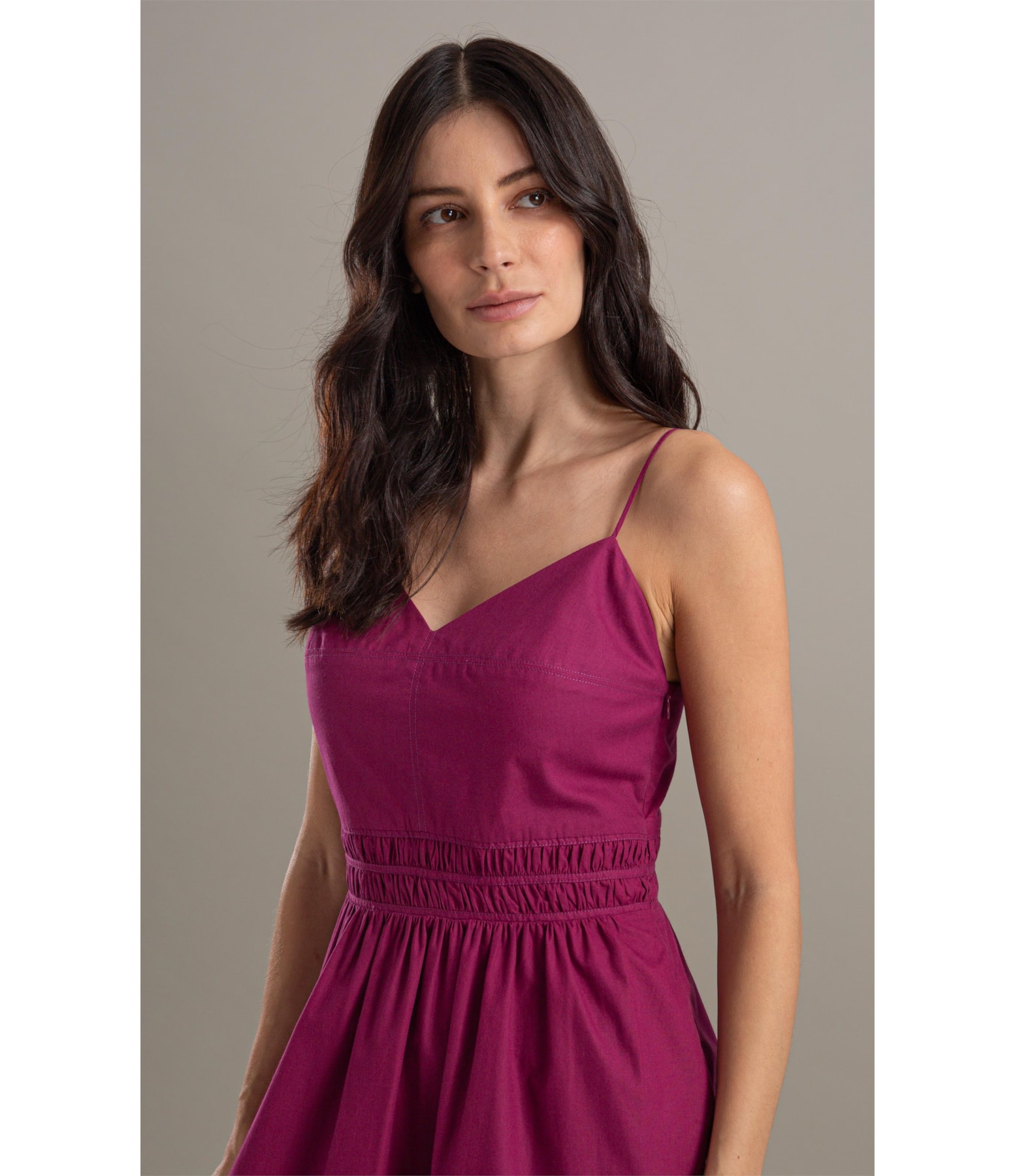Vestido Taipe Algodao Liso Violeta
