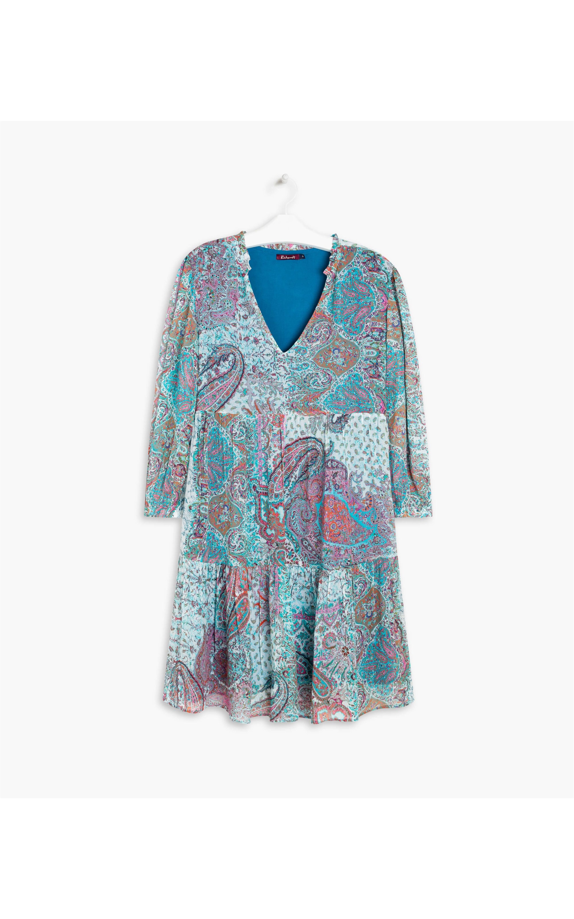 Vestido Tasman Est Boho Flower Verde Claro