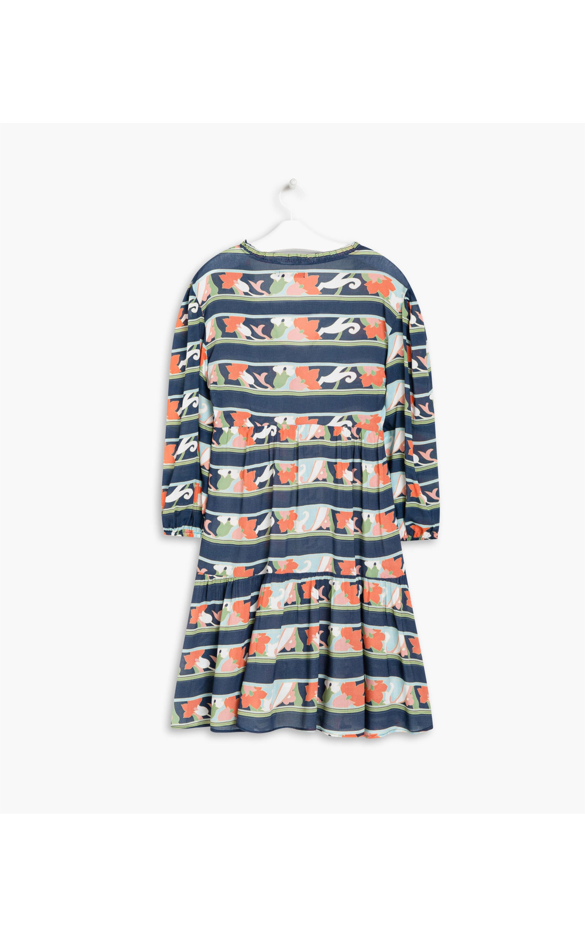 Vestido Tasman Viscose Est. Flor. Listra Oceano