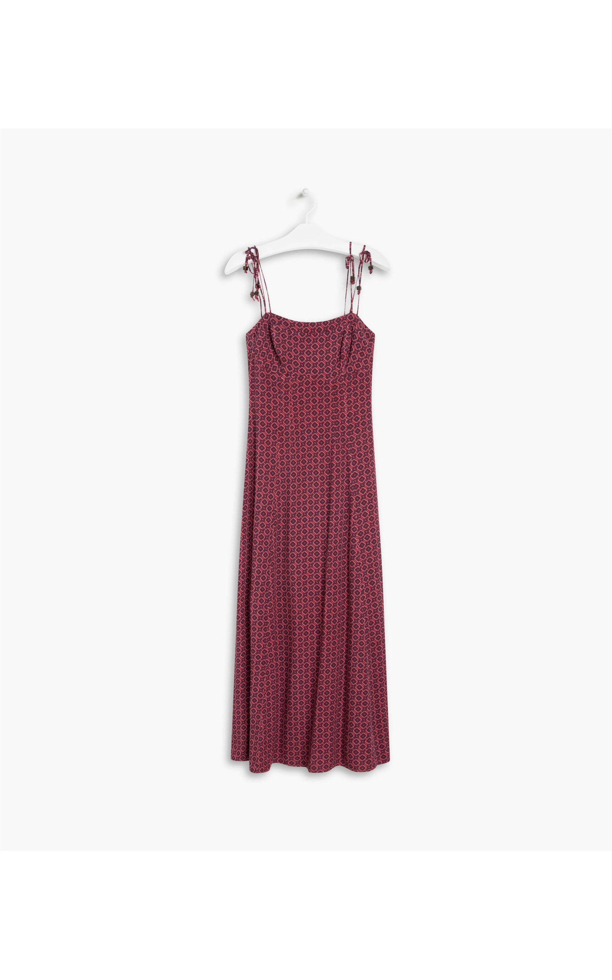 Vestido Teva Est. Gravataria Cereja