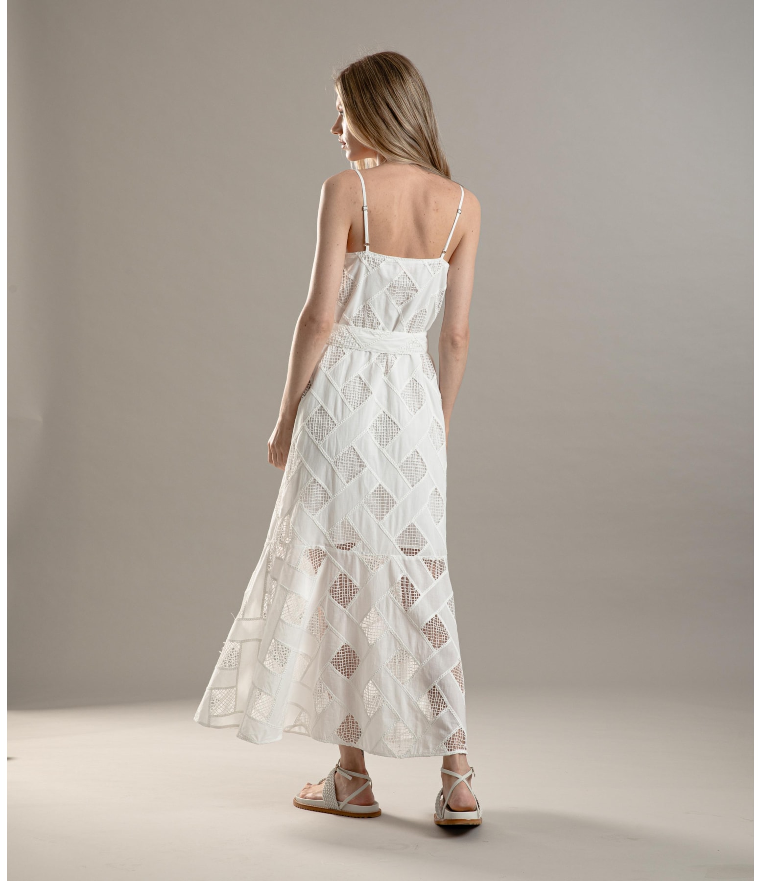 Vestido Thai Algodao Bordado Branco