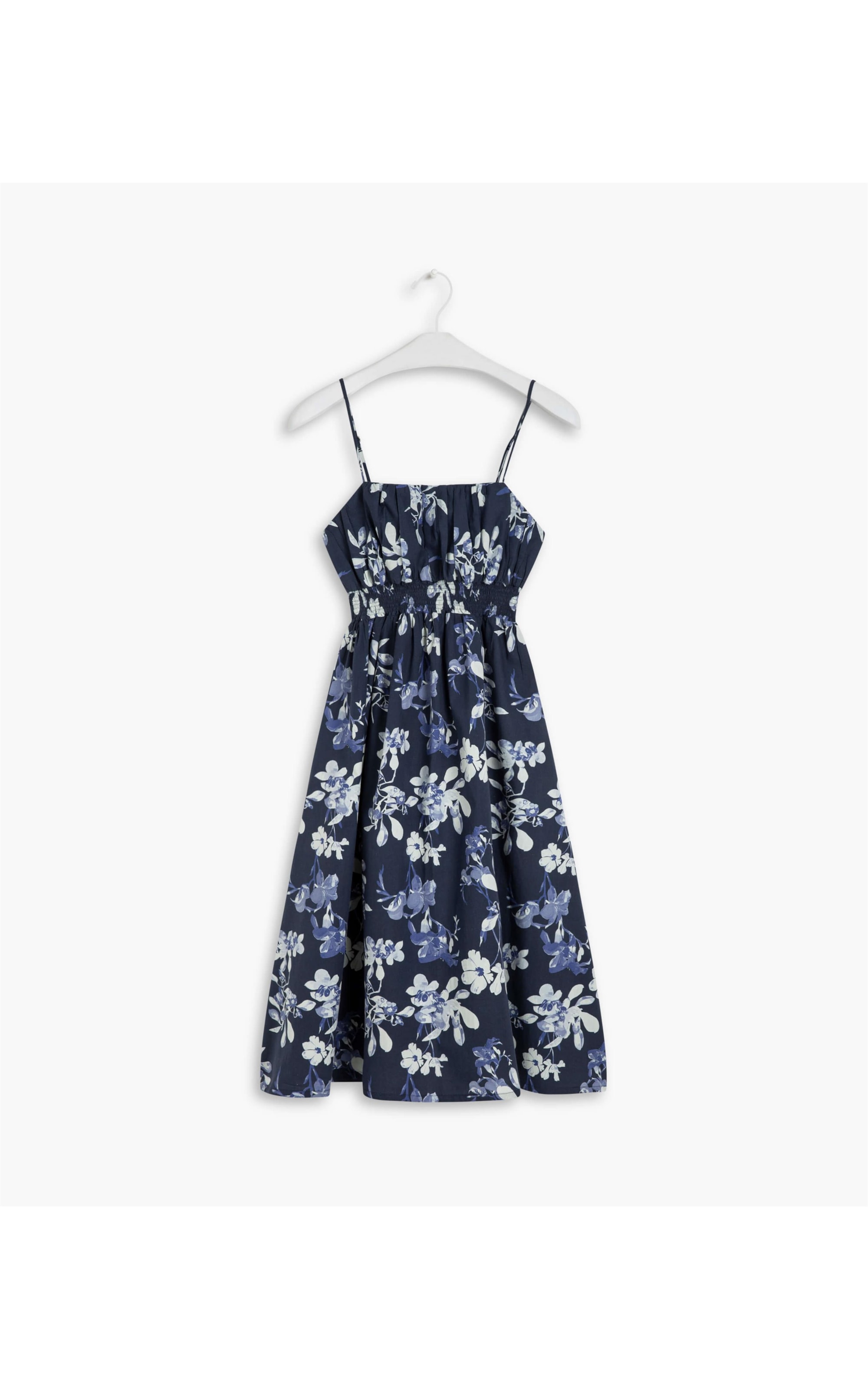 Vestido Tibau Est Sphere Flower Algodao Marinho