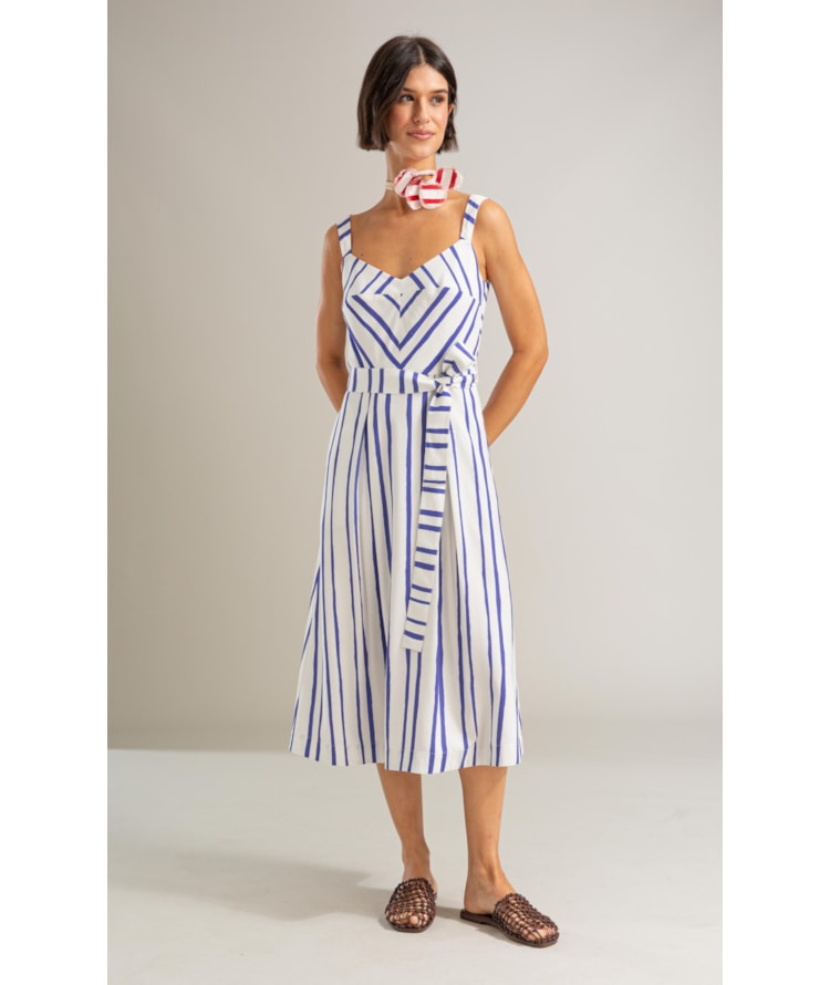 Vestido Tina Listrado Royal