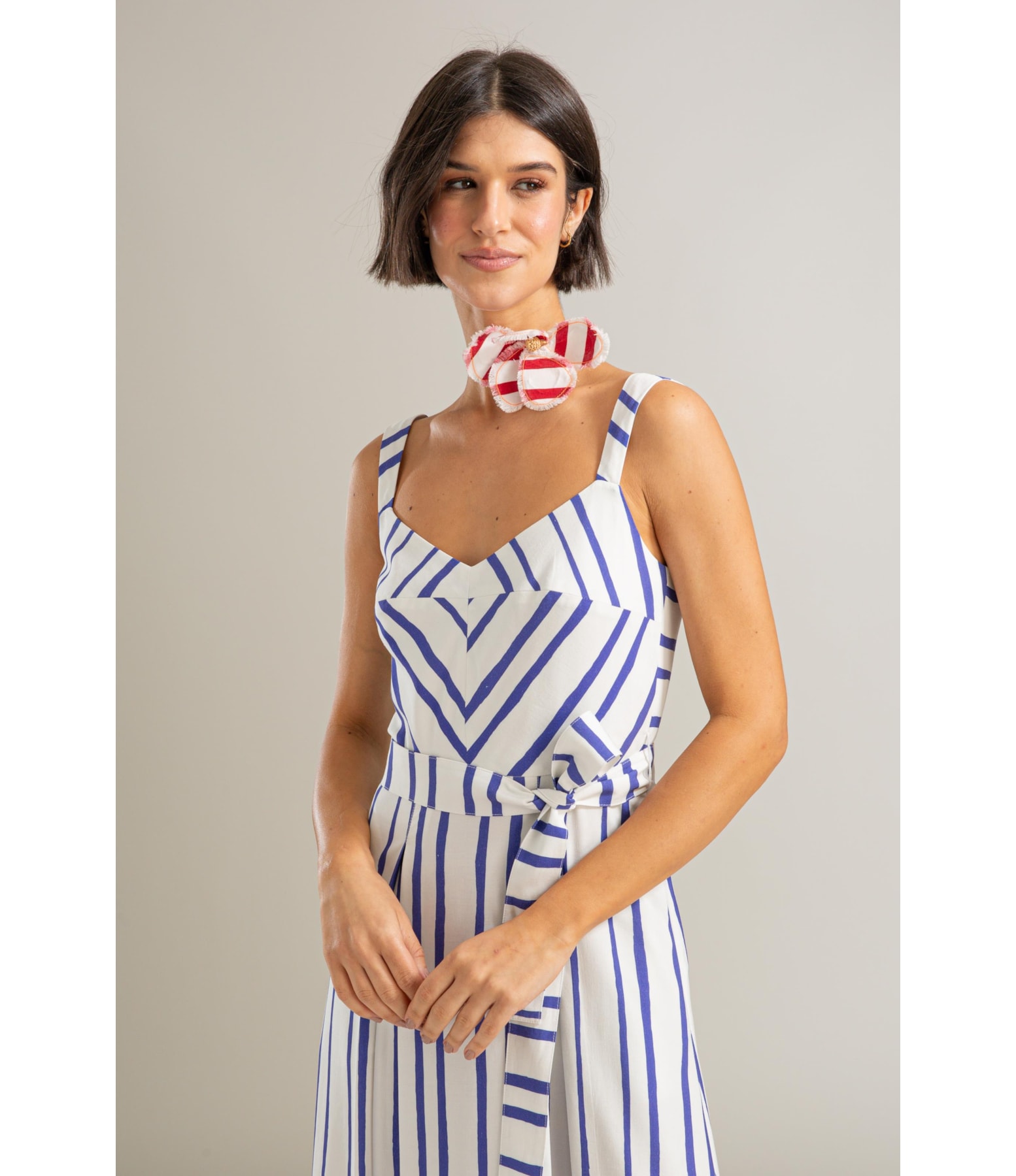Vestido Tina Listrado Royal