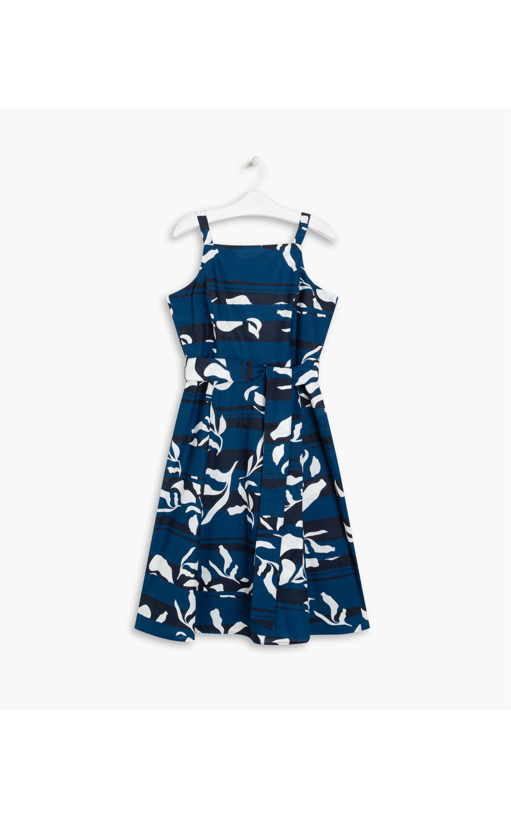 Vestido Trento Algodão Est Elemento List Azul Bic