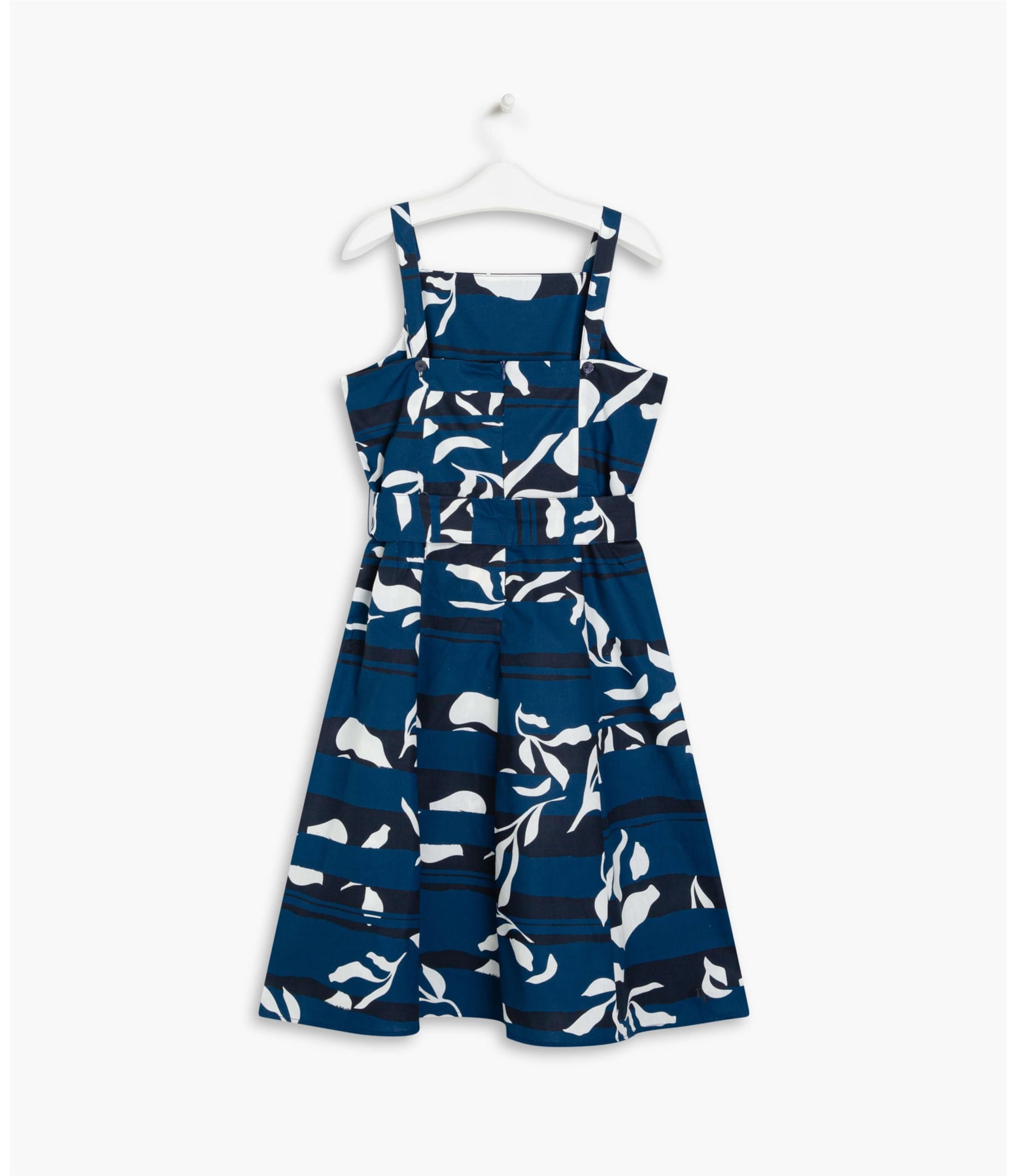 Vestido Trento Algodão Est Elemento List Azul Bic