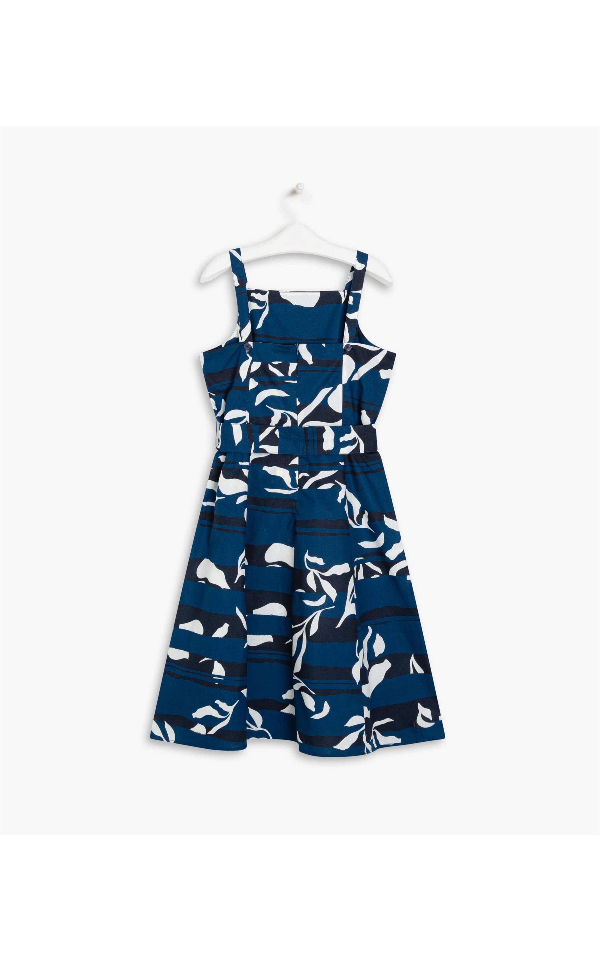 Vestido Trento Algodão Est Elemento List Azul Bic