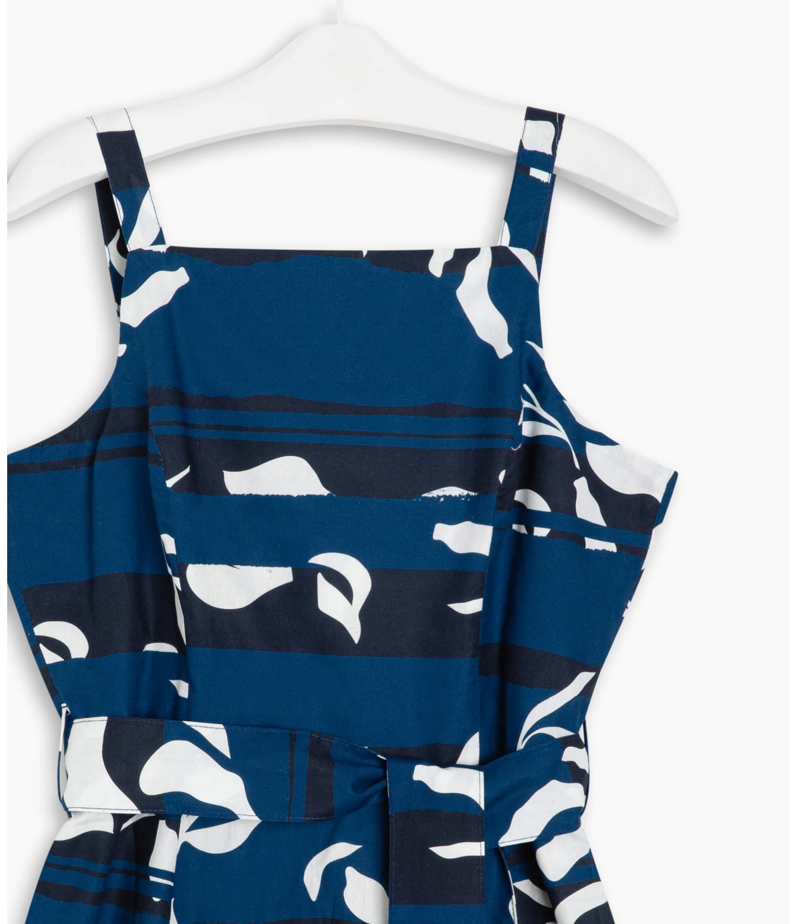 Vestido Trento Algodão Est Elemento List Azul Bic