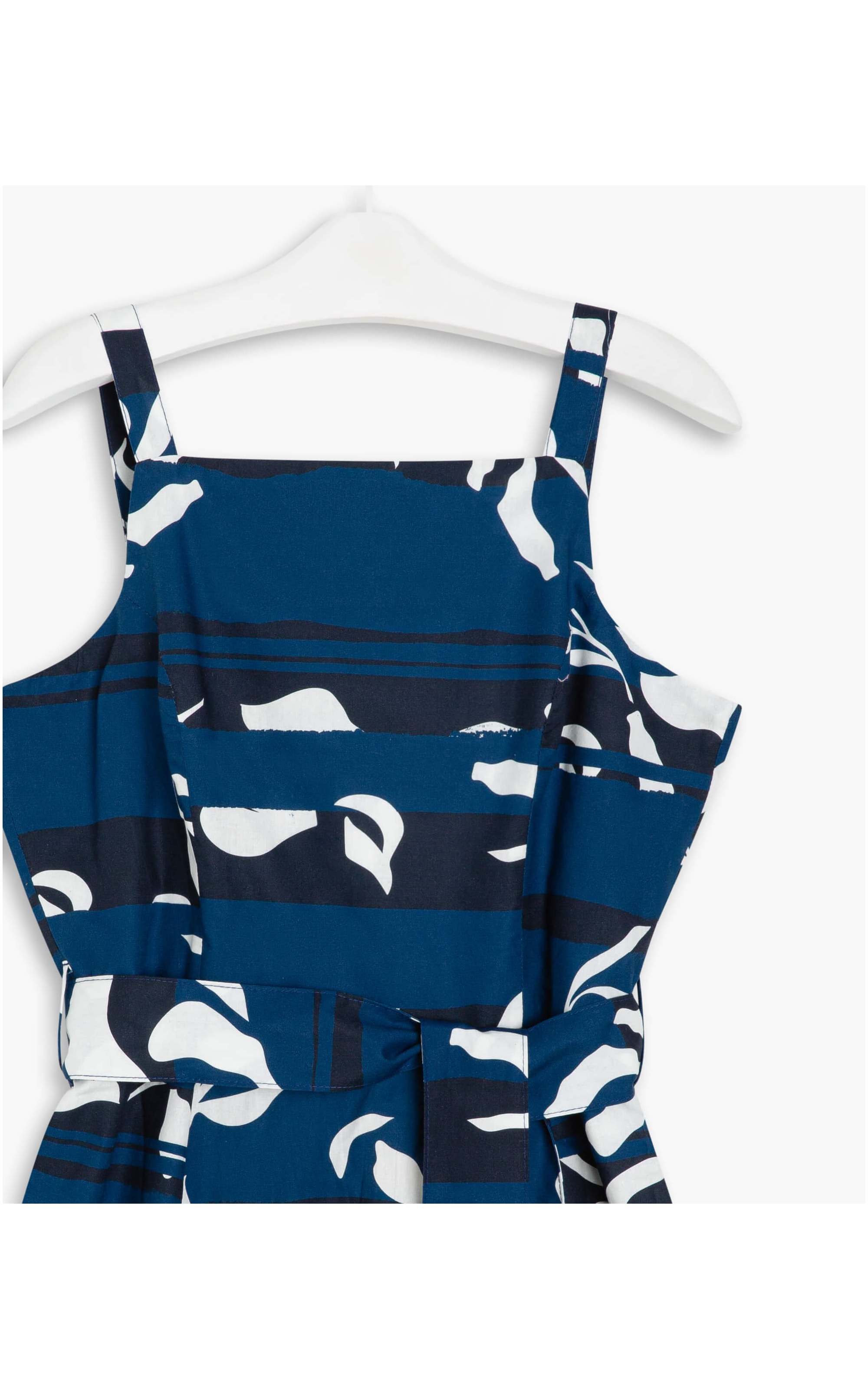 Vestido Trento Algodão Est Elemento List Azul Bic