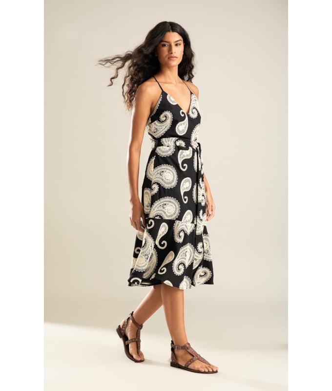 Vestido Trindade Bordado Preto