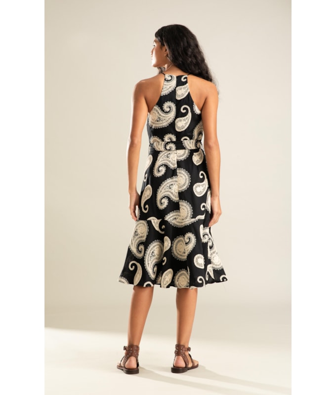 Vestido Trindade Bordado Preto