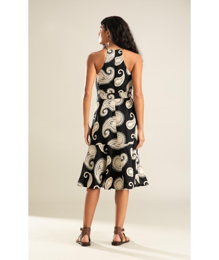 Vestido Trindade Bordado Preto
