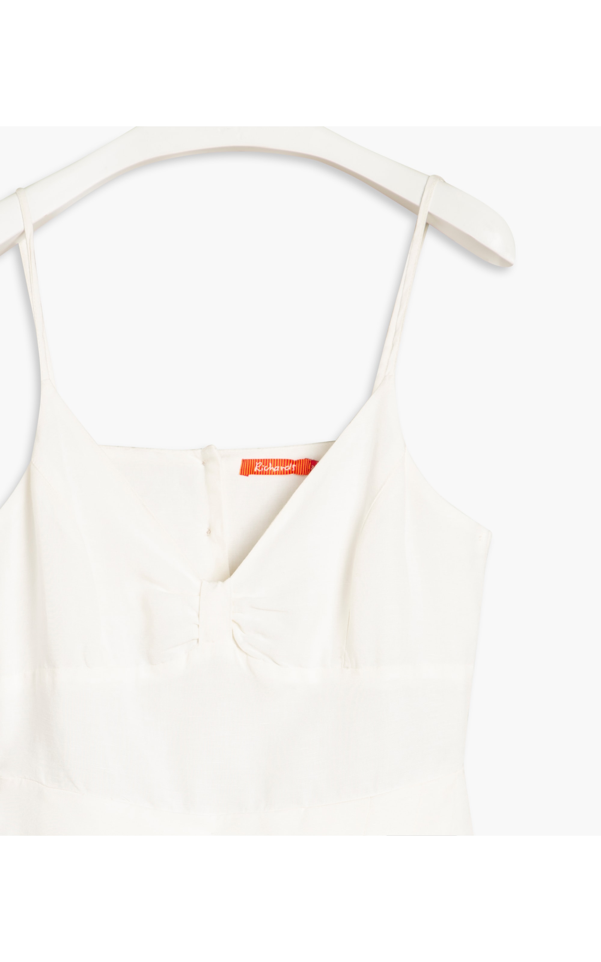 Vestido Tulipa Linho C/ Vicose Liso Off White