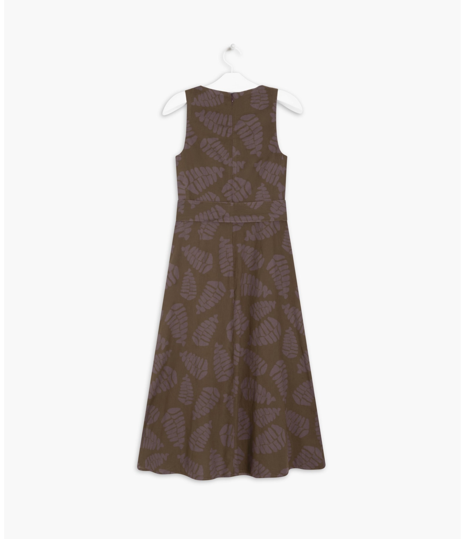 Vestido Vero Algodão Est Folhagens Gd Cafe