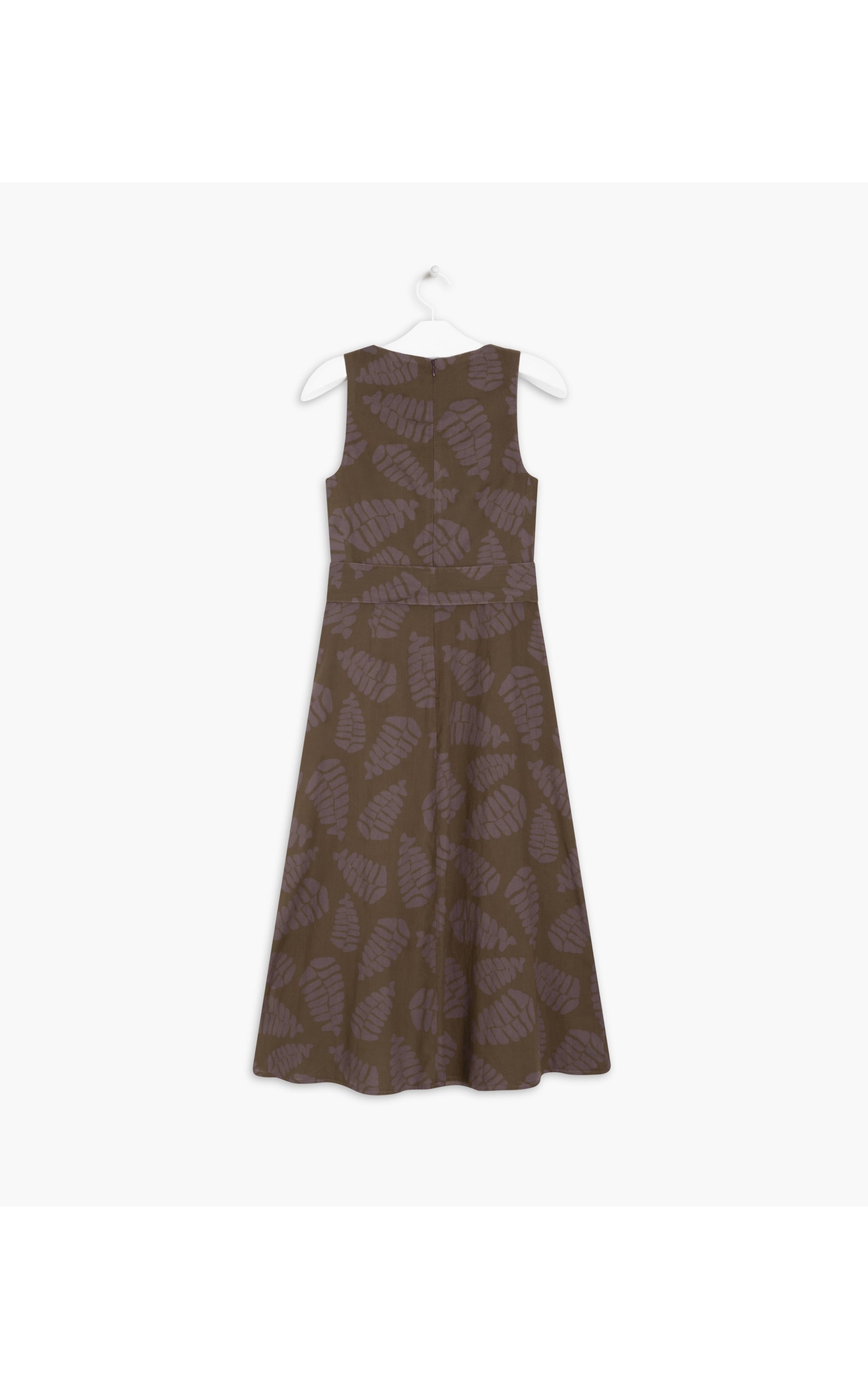 Vestido Vero Algodão Est Folhagens Gd Cafe