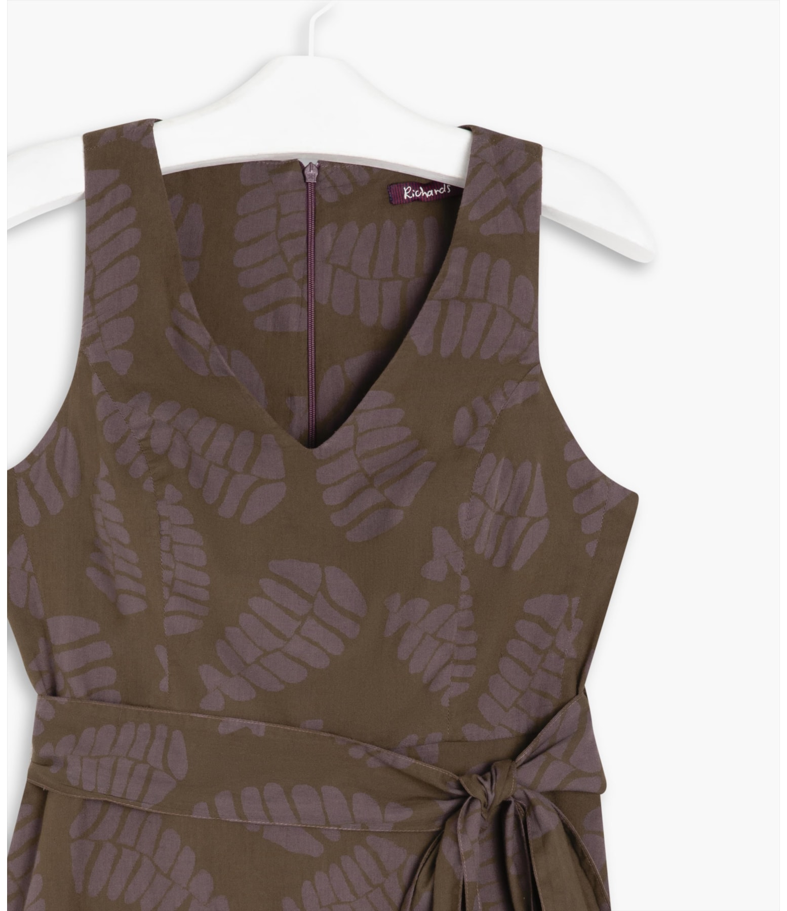 Vestido Vero Algodão Est Folhagens Gd Cafe