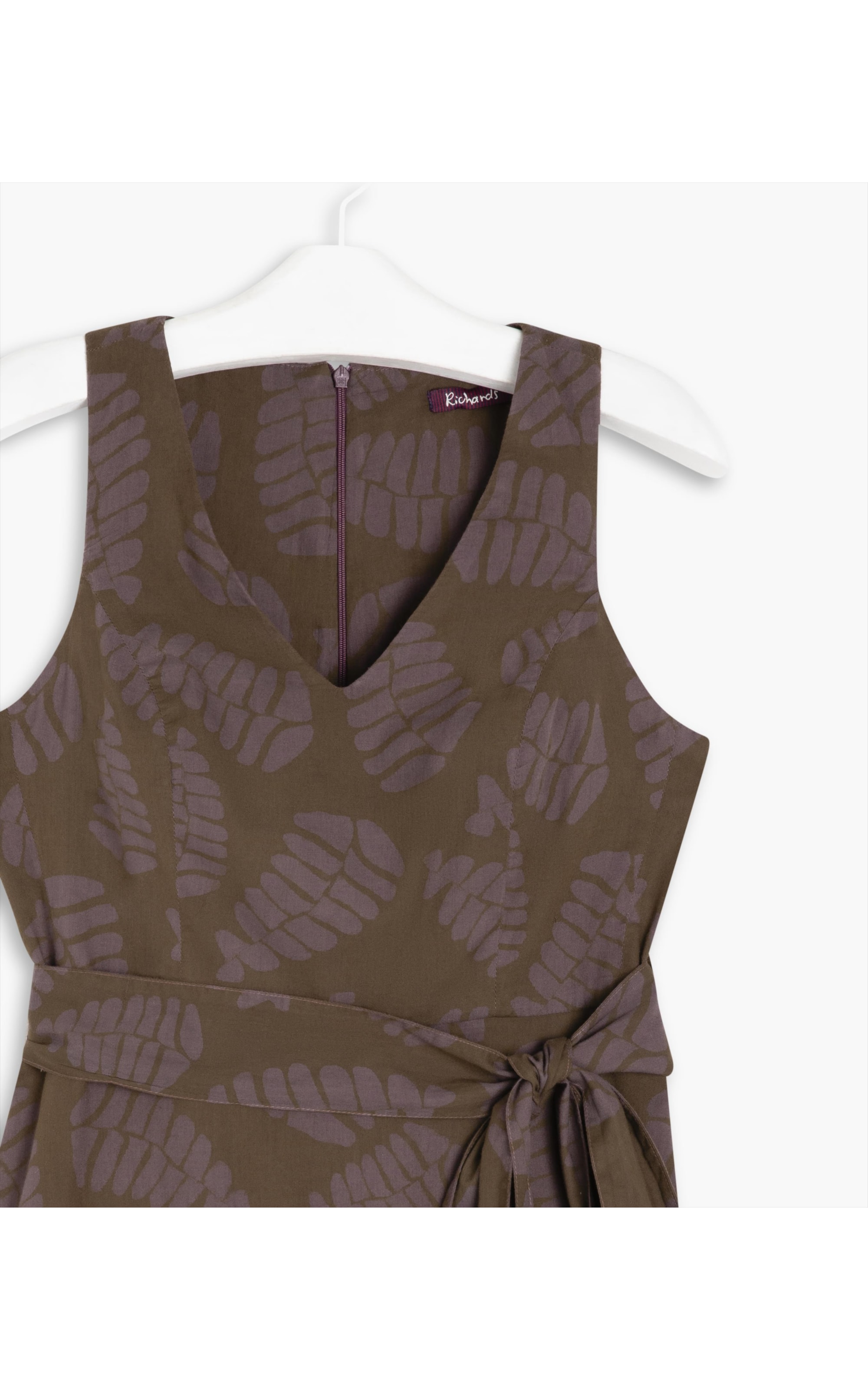 Vestido Vero Algodão Est Folhagens Gd Cafe