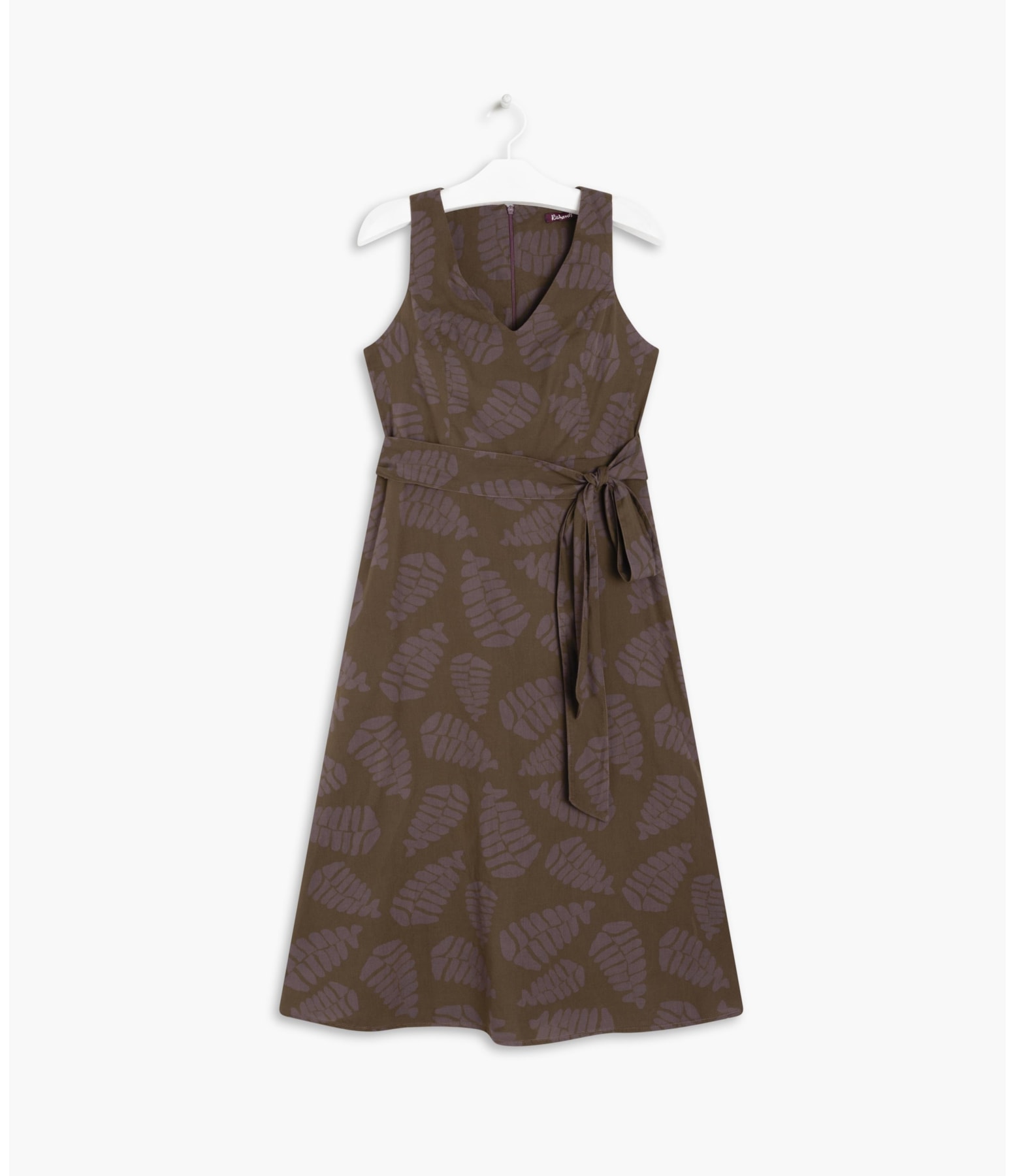 Vestido Vero Algodão Est Folhagens Gd Cafe