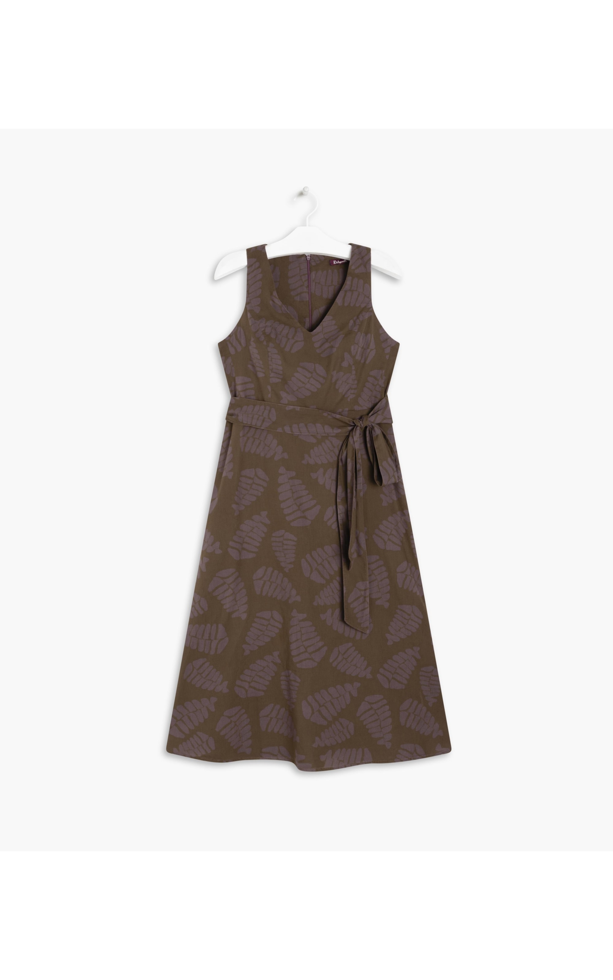 Vestido Vero Algodão Est Folhagens Gd Cafe