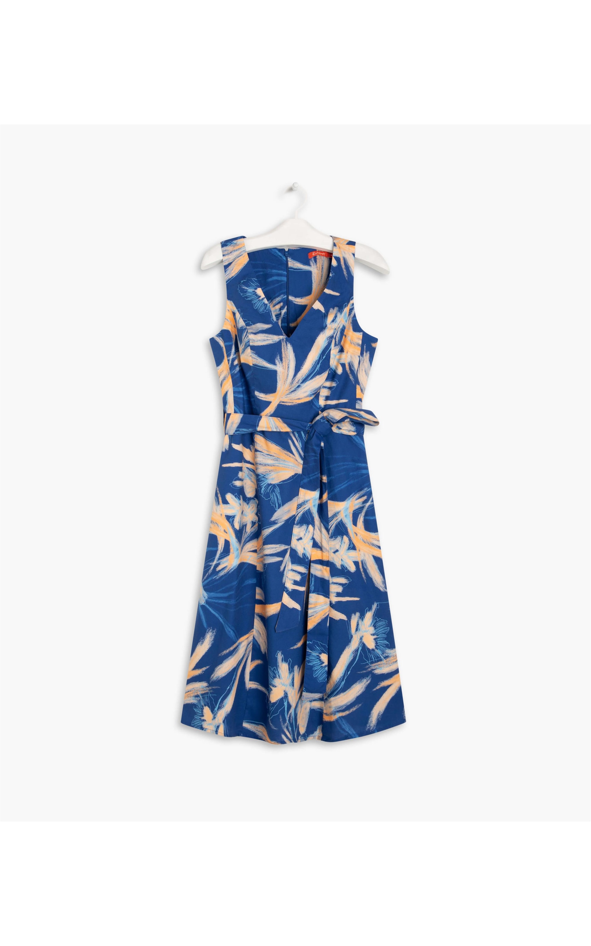 Vestido Vero Algodão Est Garden Lines Azul Bic