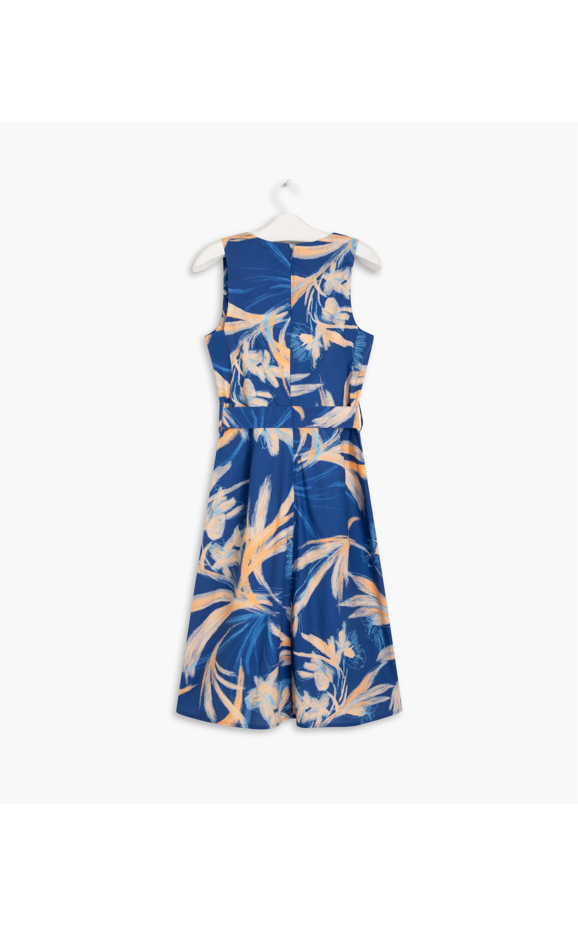 Vestido Vero Algodão Est Garden Lines Azul Bic