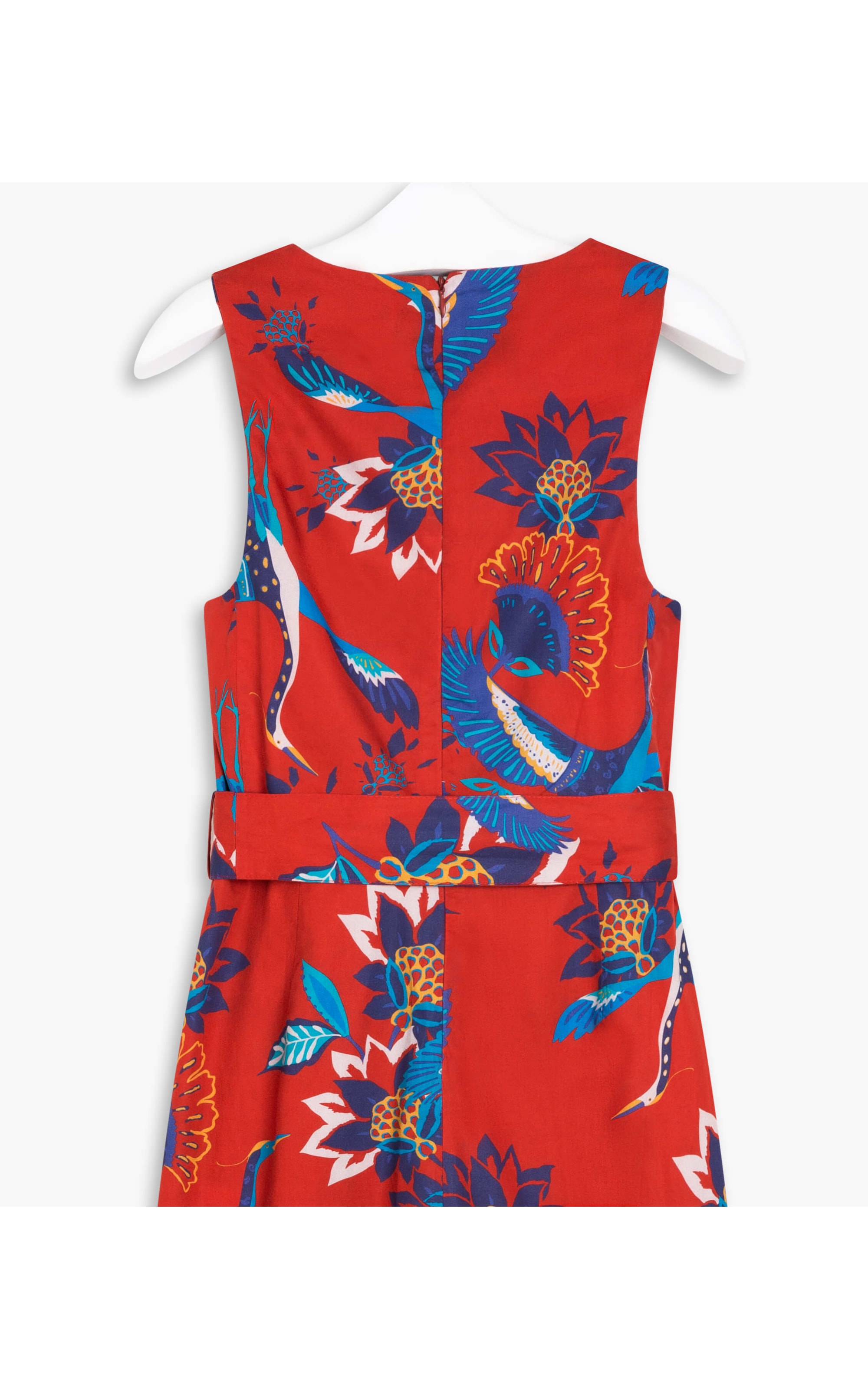 Vestido Vero Algodão Estampa Pássaros Cereja