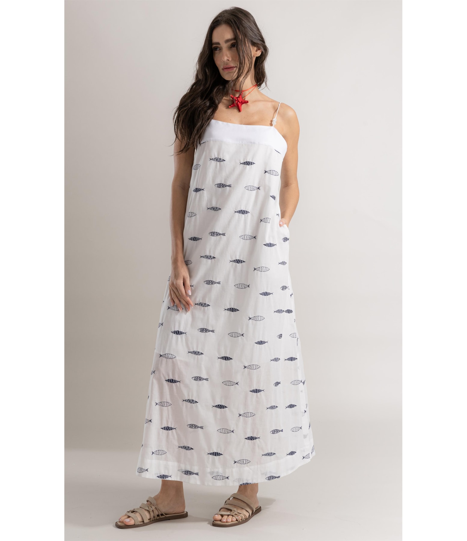 Vestido Vick Bordado Off White