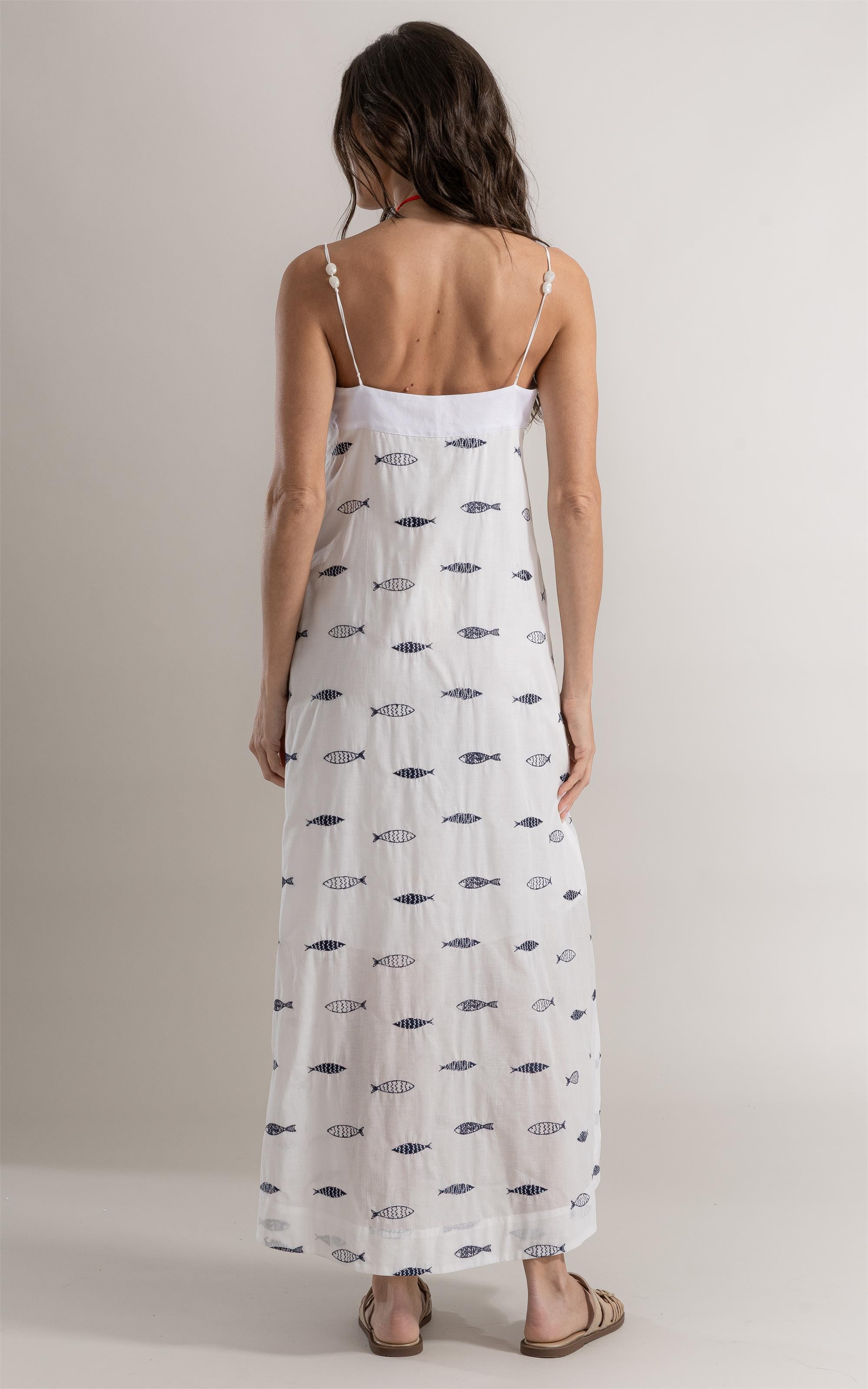 Vestido Vick Bordado Off White