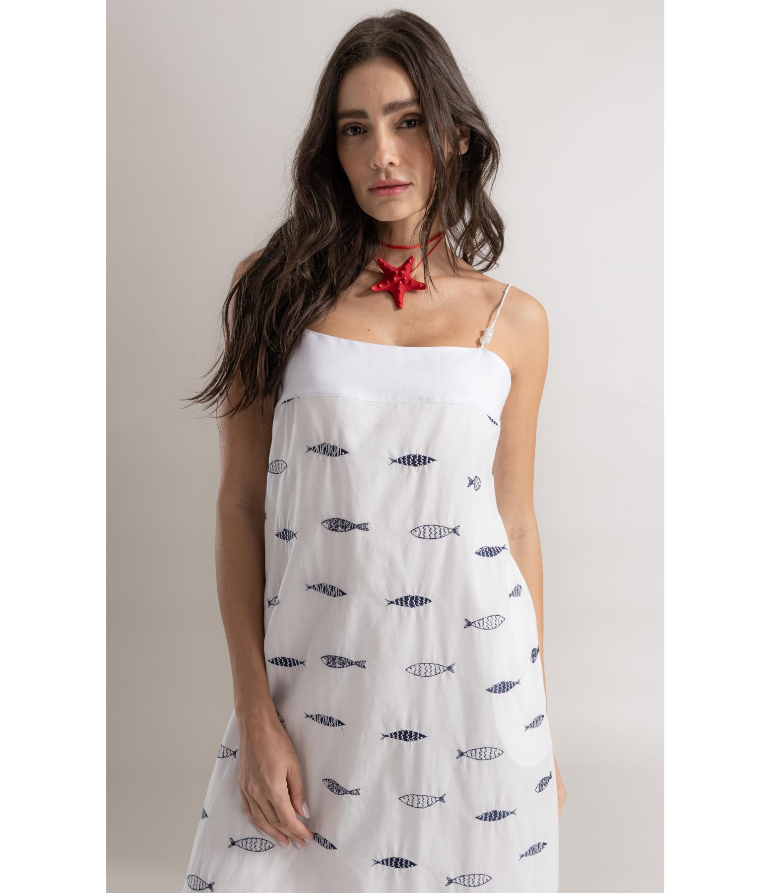 Vestido Vick Bordado Off White