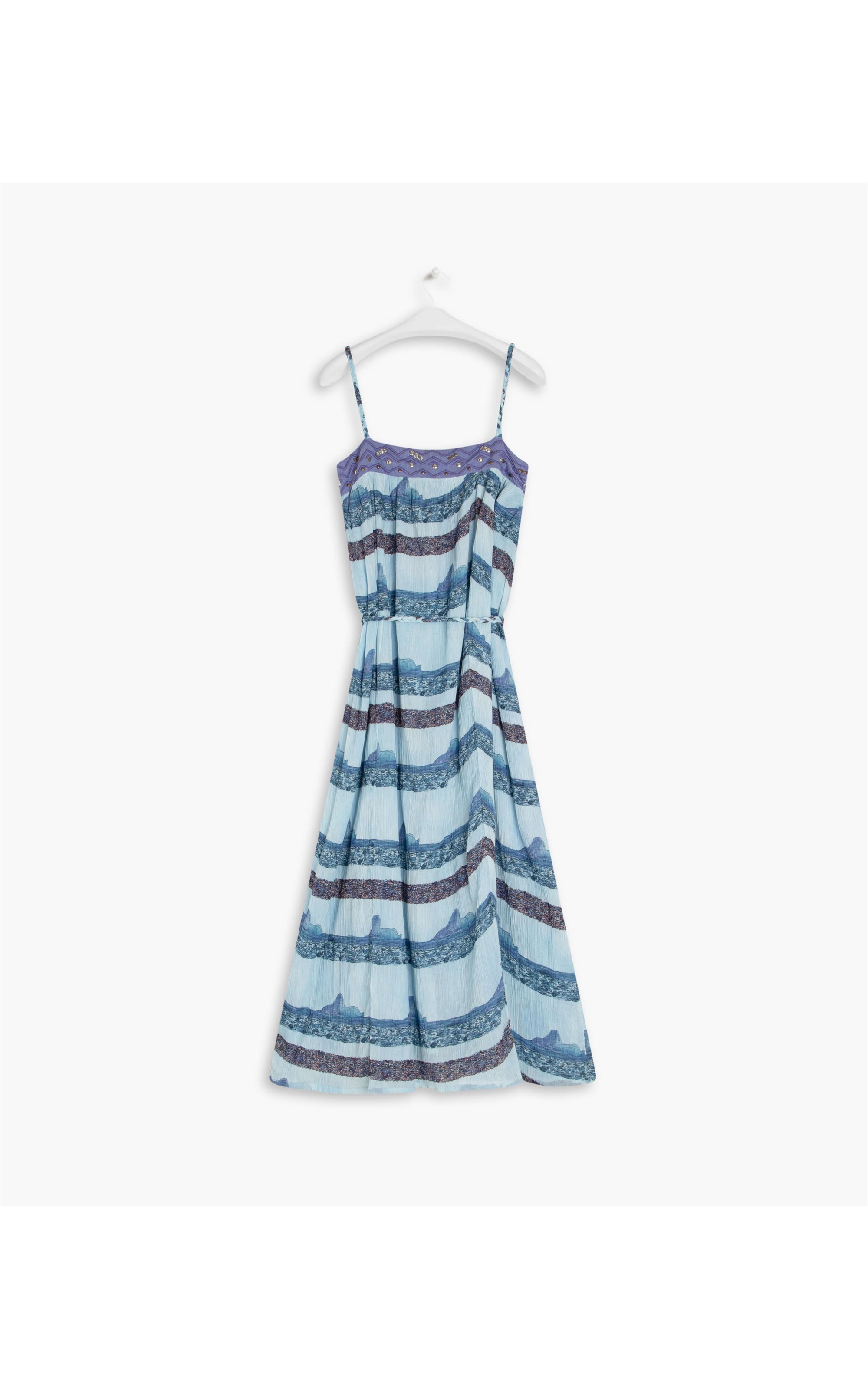  Vestido Violet Algodao Estam Hortencia